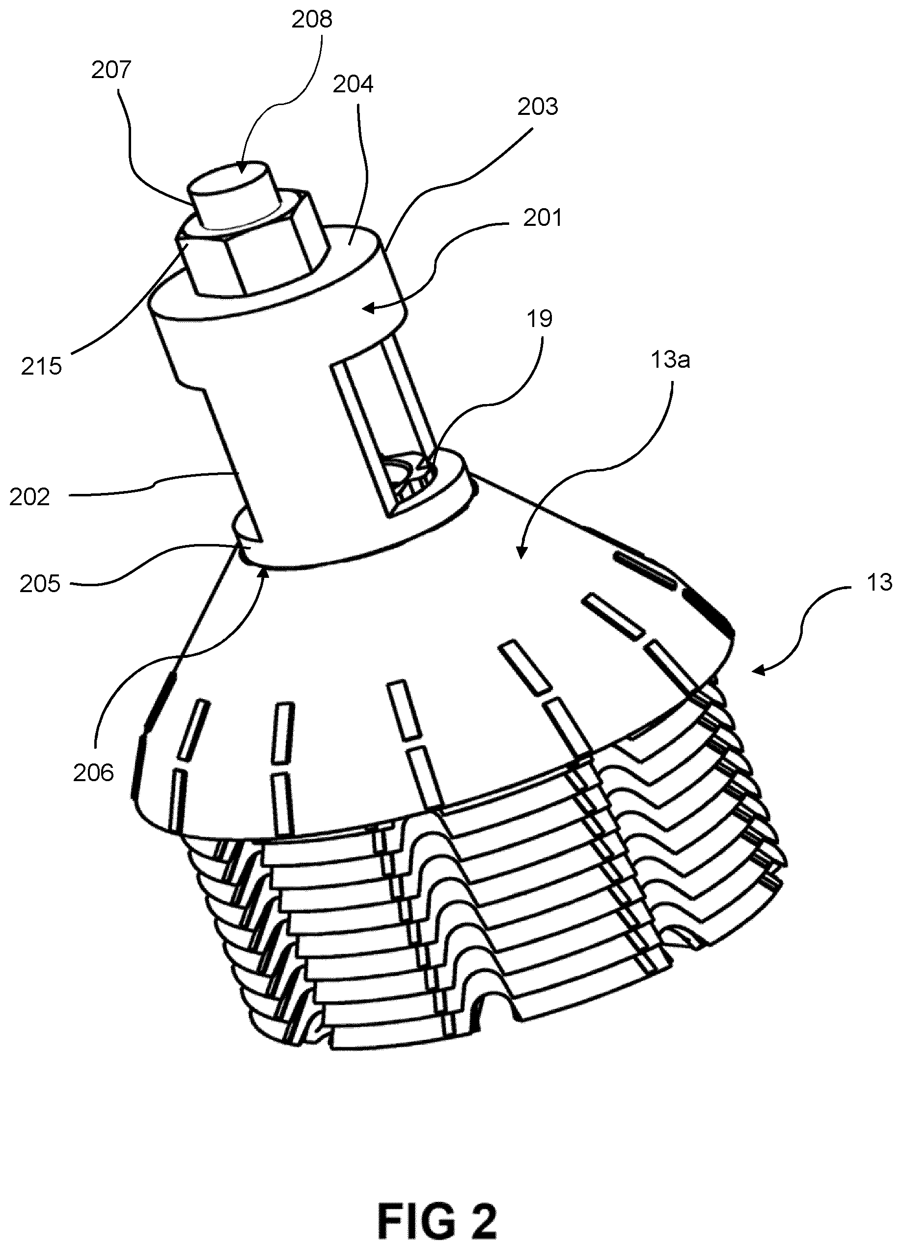 Patent US12320381 Figure 2 – Method for mounting a stack of separating discs in a centrifugal separator bowl and a tool