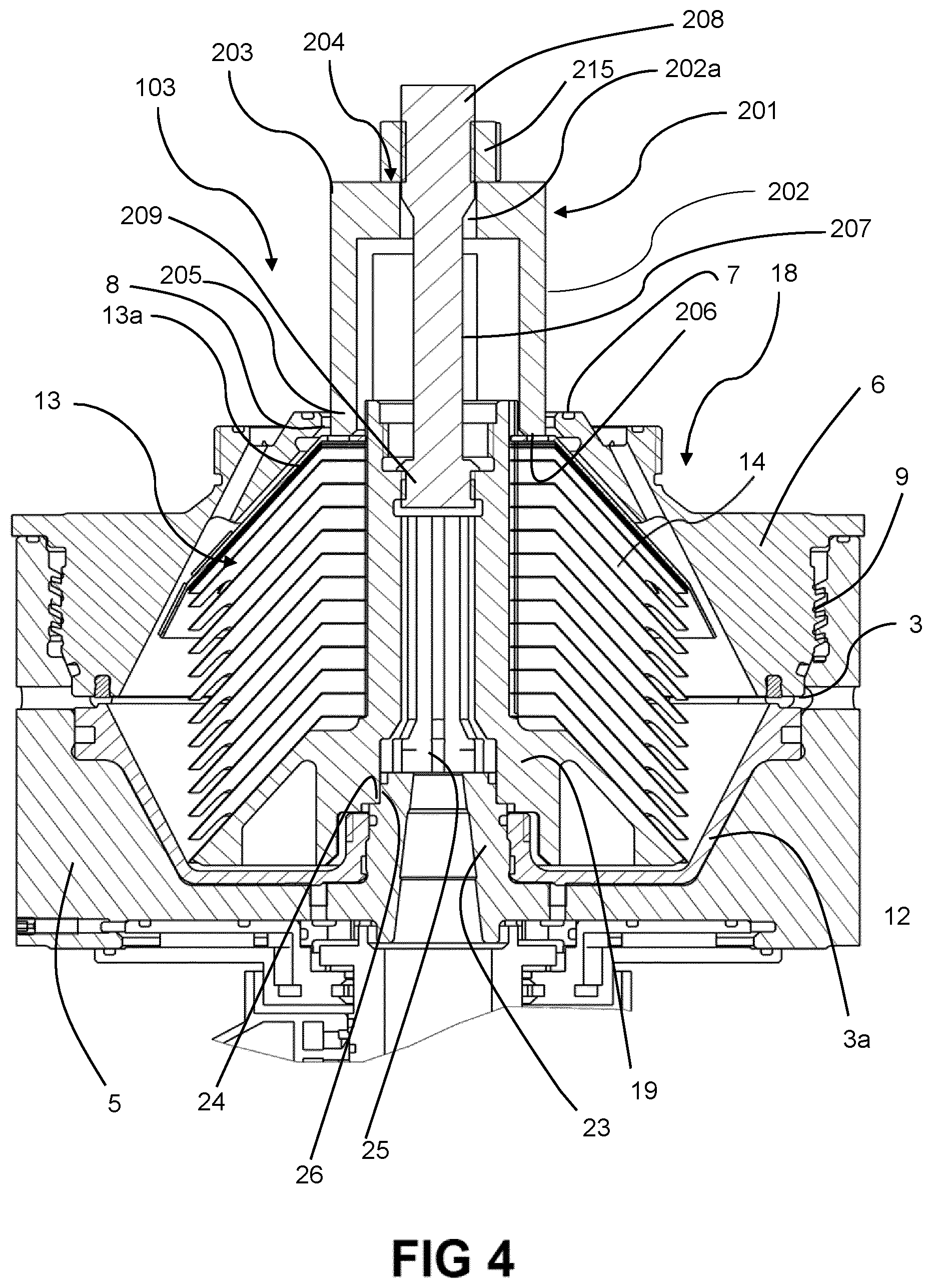 Patent US12320381 Figure 4 – Method for mounting a stack of separating discs in a centrifugal separator bowl and a tool