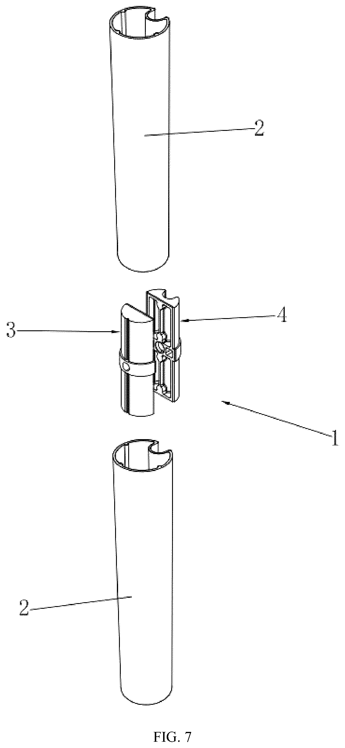 Patent US12320383 Figure 4 – Connector for curtain rods