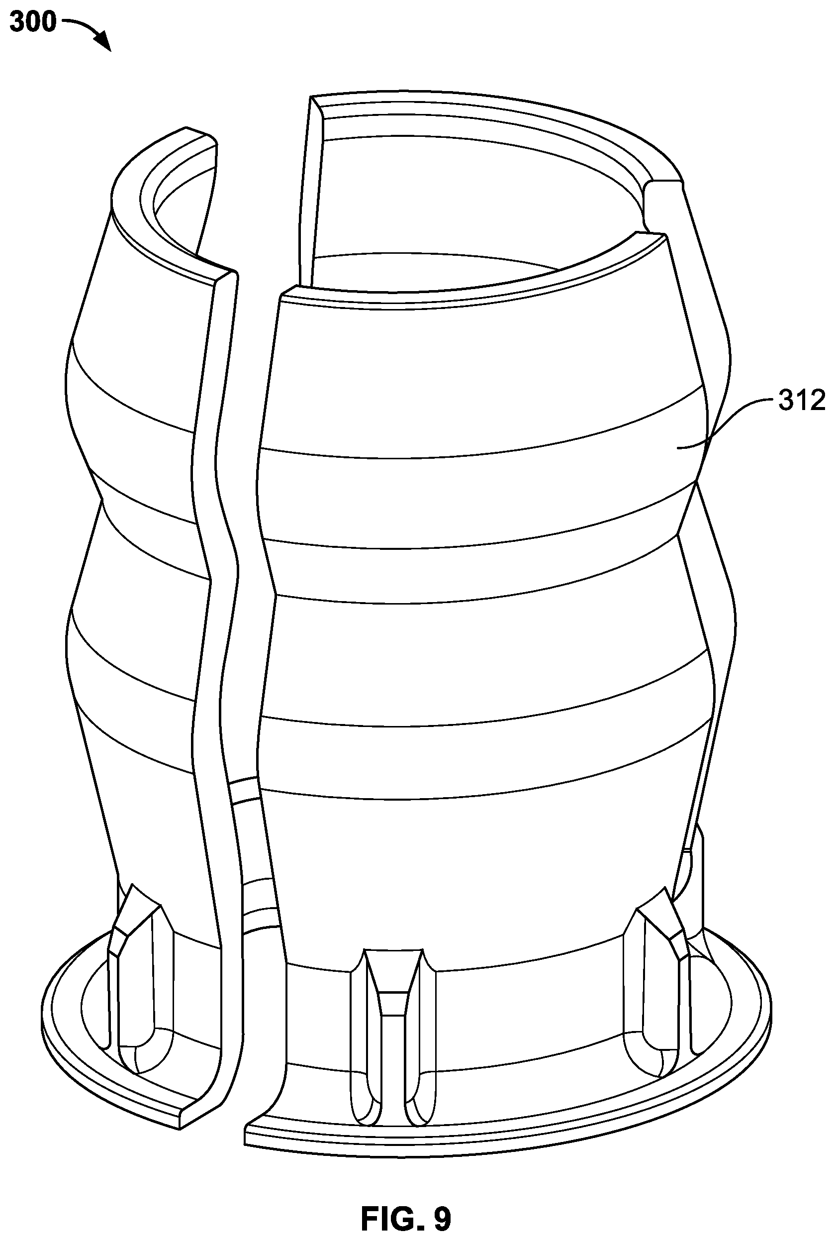 Patent US12320385 Figure 6 – Axially compressible bearing