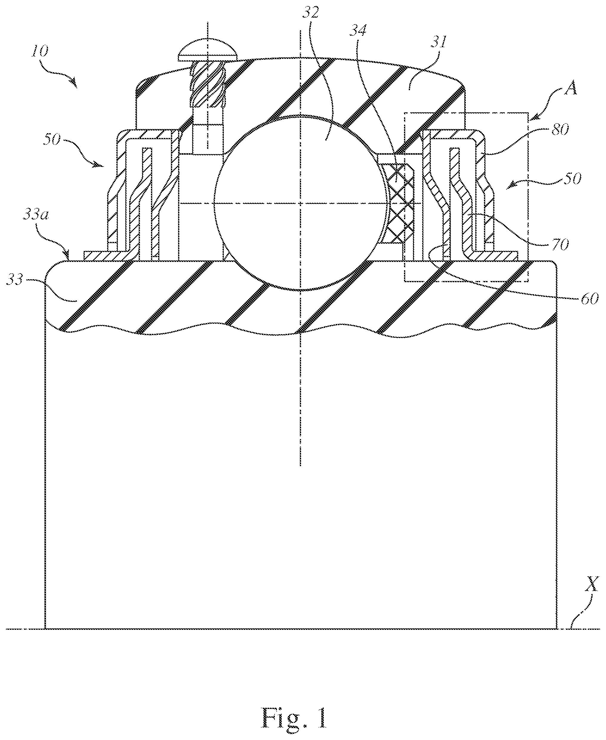 Patent US12320390 Figure 1 – Bearing unit