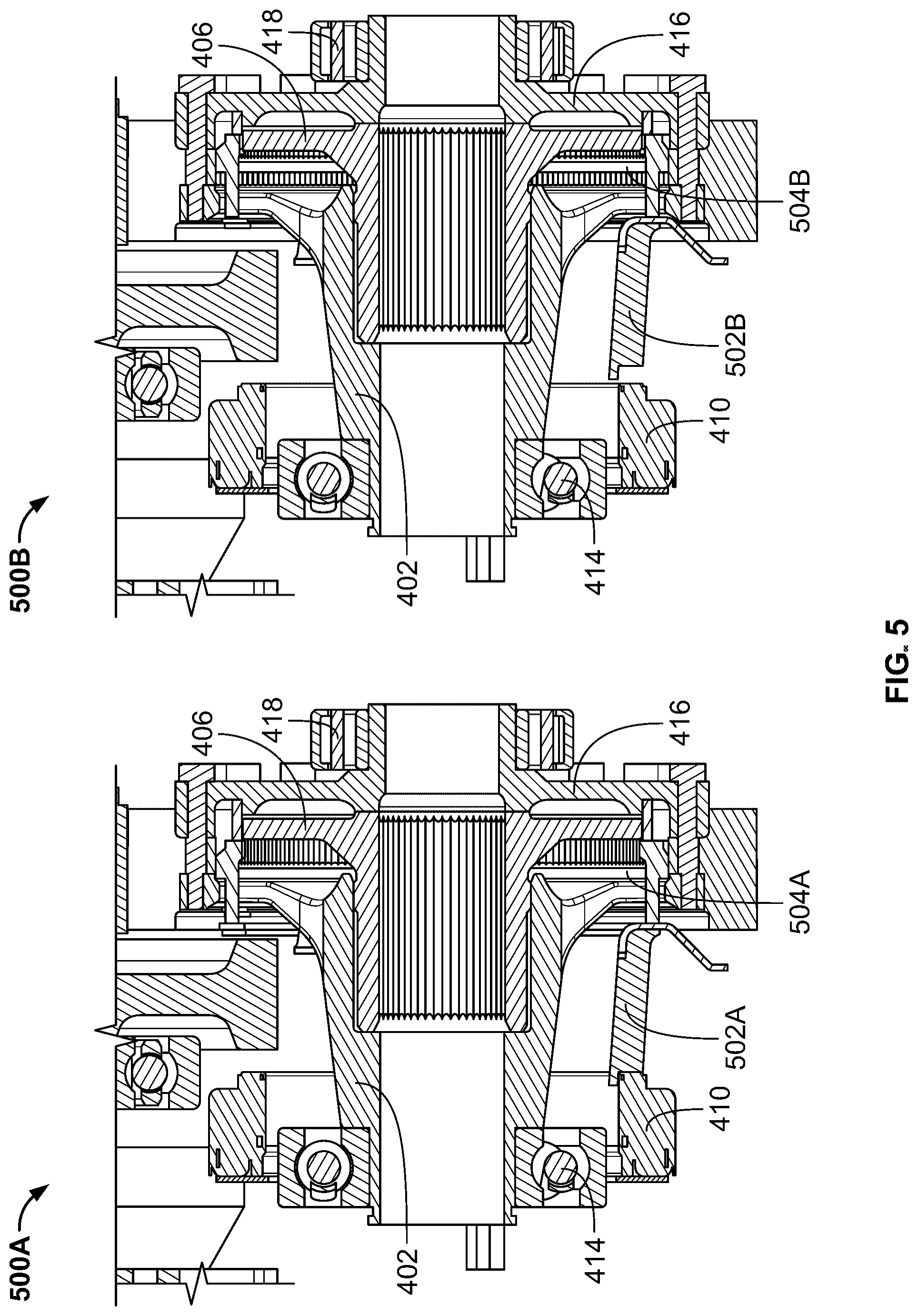 Patent US12320396 Figure 5 – Integrated disconnect for drive unit