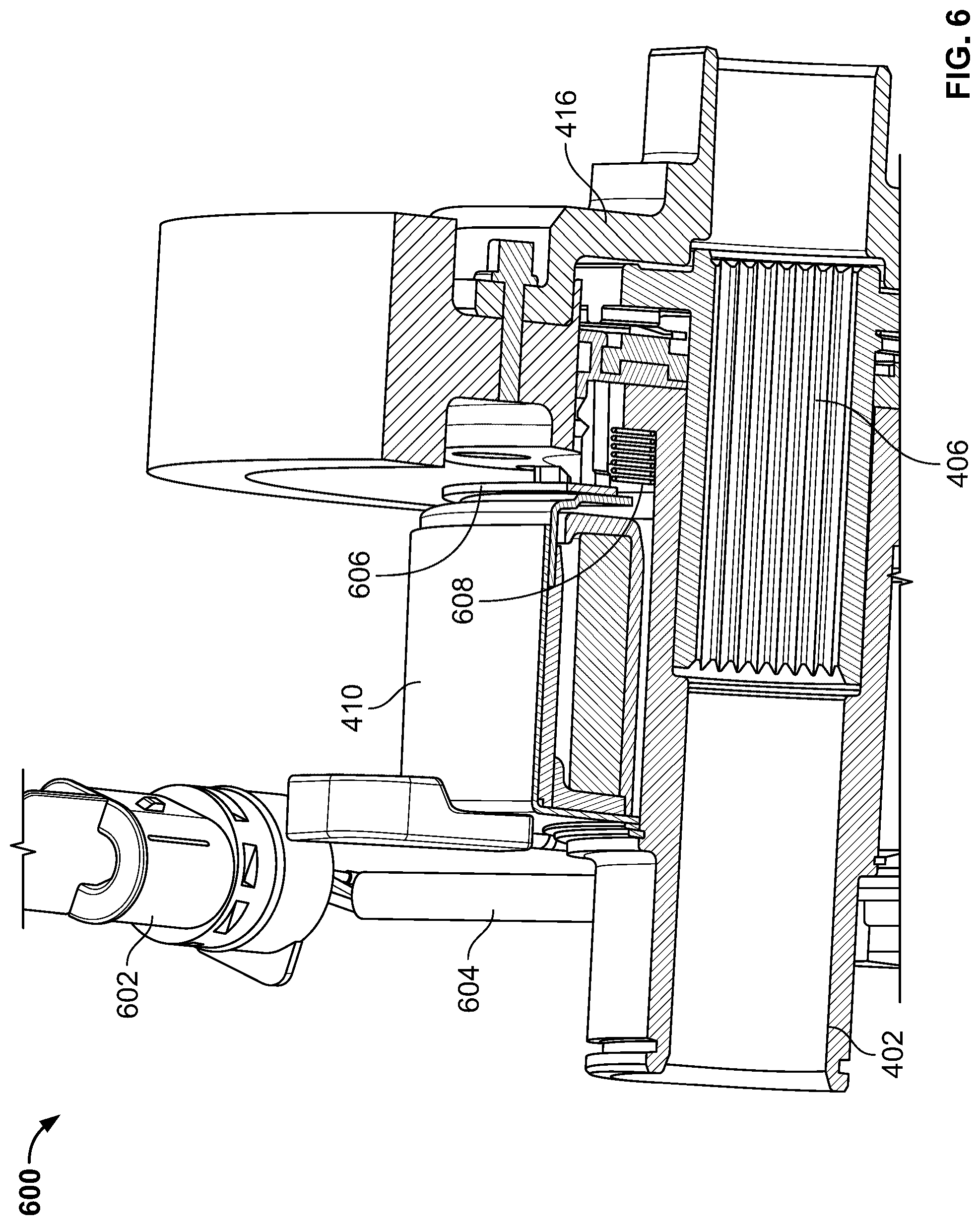 Patent US12320396 Figure 6 – Integrated disconnect for drive unit