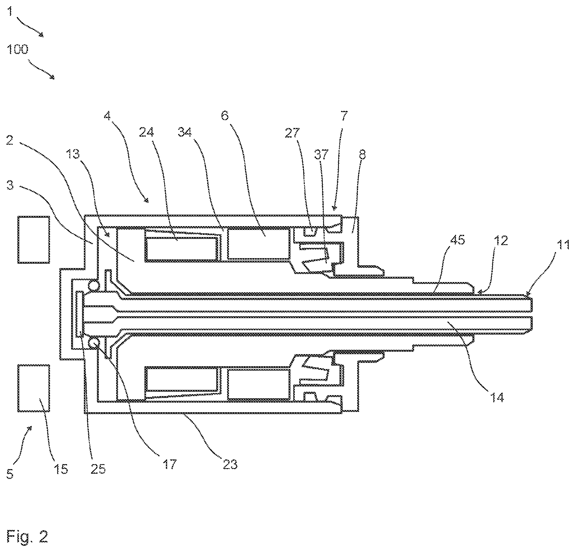 Patent US12320397 Figure 2 – Magnetorheological braking device, in particular operating apparatus