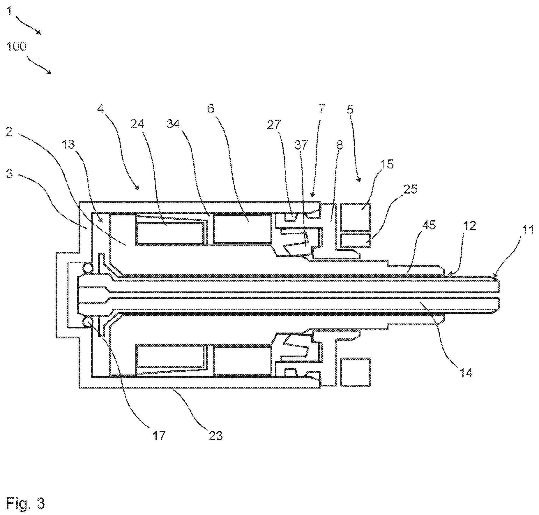 Patent US12320397 Figure 3 – Magnetorheological braking device, in particular operating apparatus