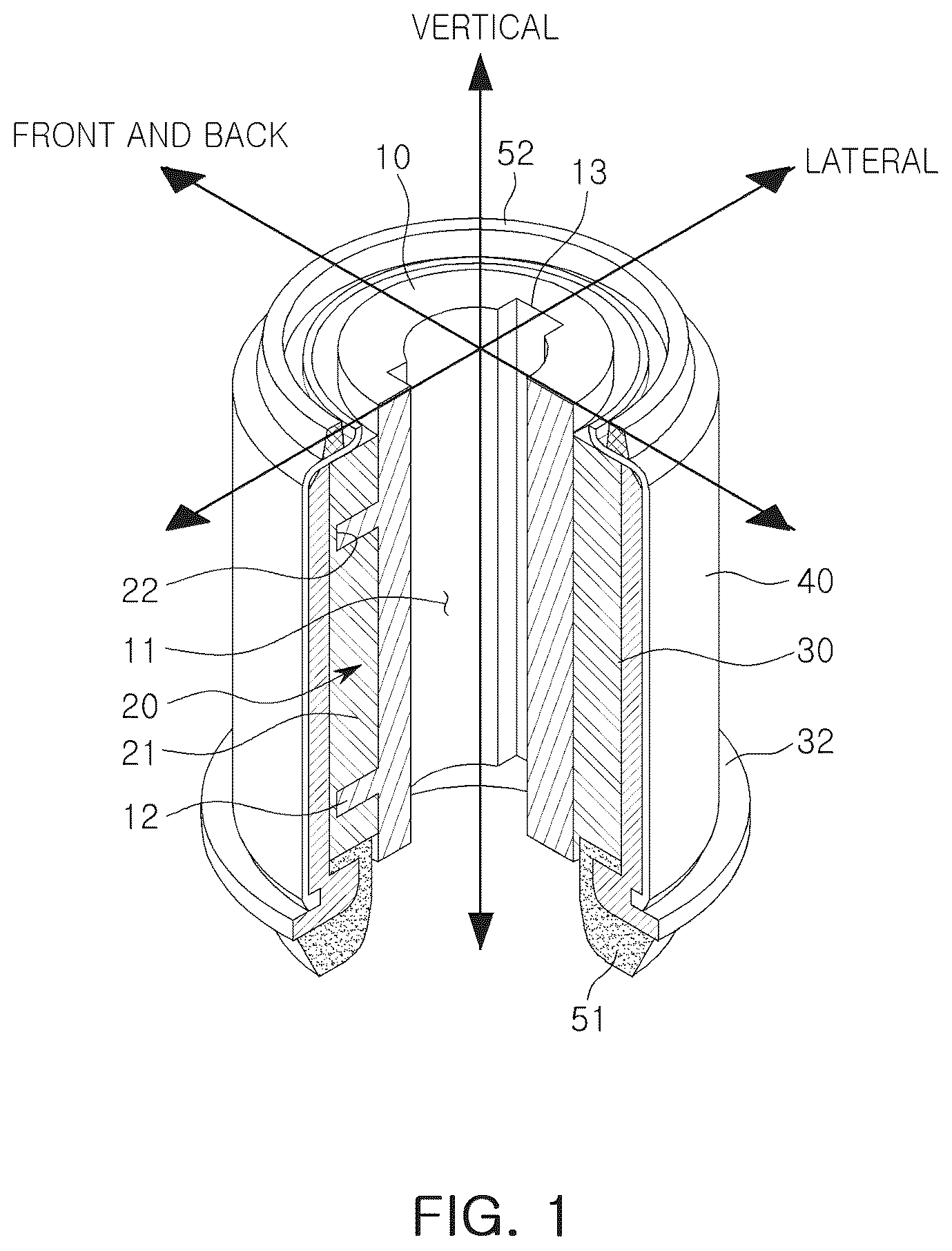 Patent US12320402 Figure 1 – Mounting bushing