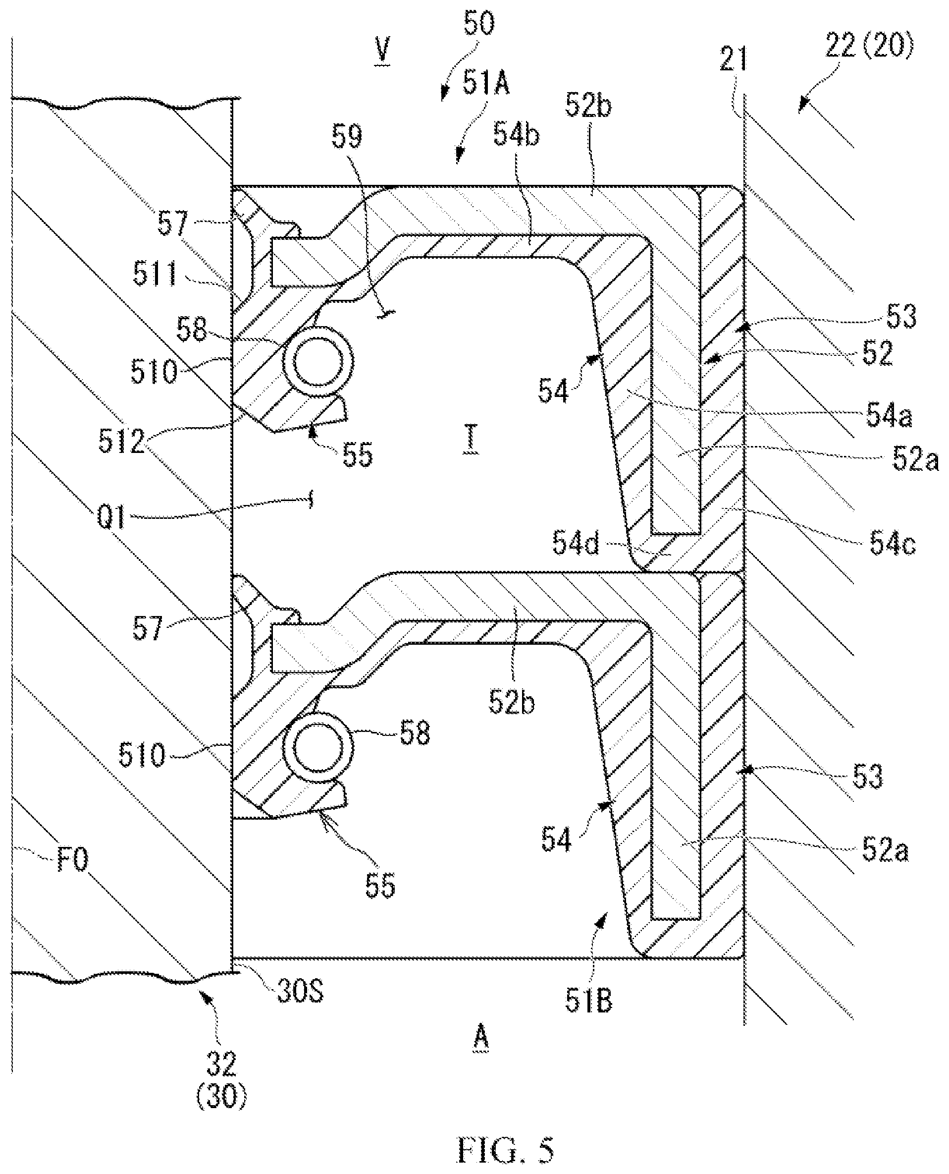 Patent US12320408 Figure 5 – Rotary feedthrough and robot
