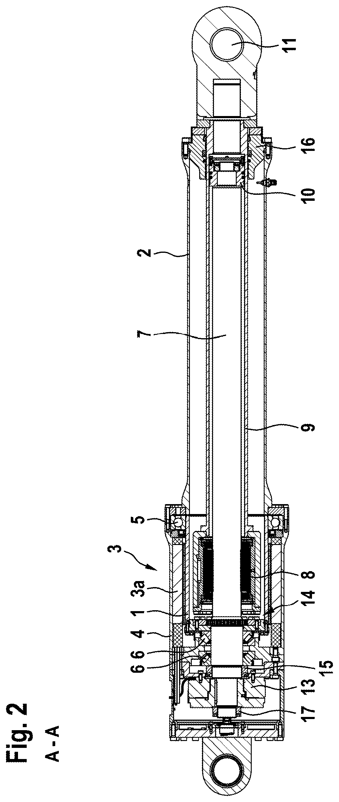 Patent US12320411 Figure 2 – Electromechanical linear actuator with hollow shaft motor