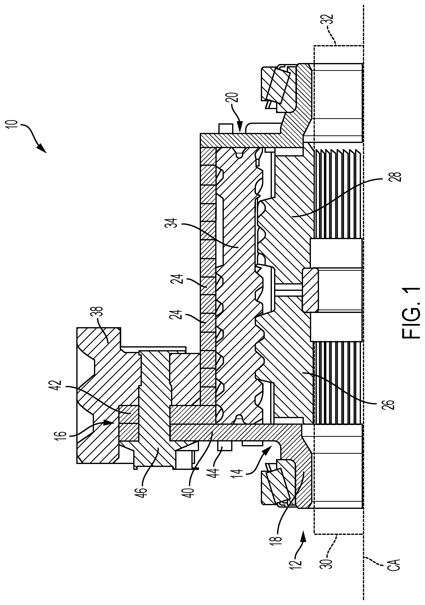 Patent US12320413 Figure 1 – Differential with stamped housing