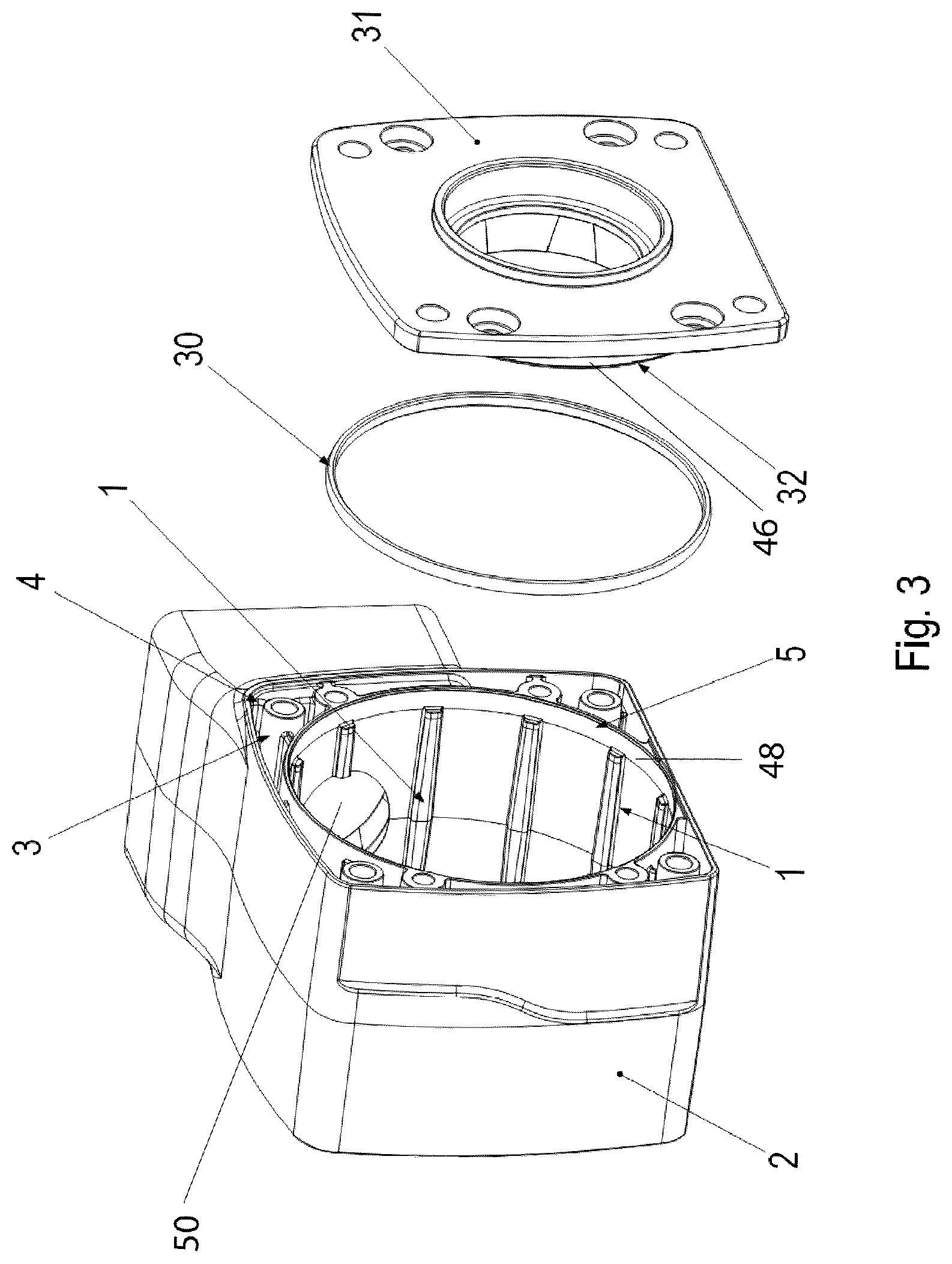 Patent US12320414 Figure 3 – Gear system having a housing part