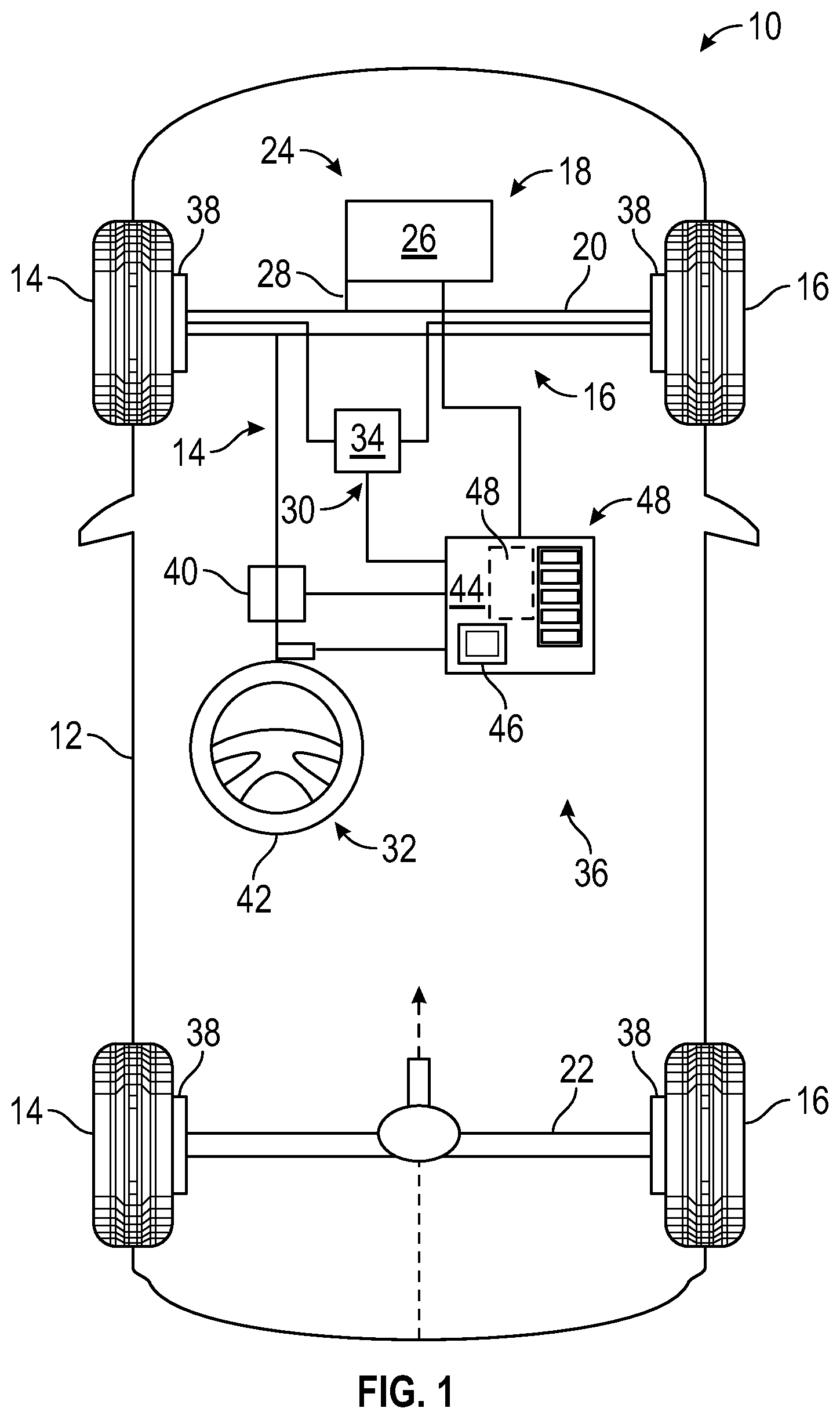 Patent US12320415 Figure 1 – Multi-axis gear piloting carrier for electric drive unit
