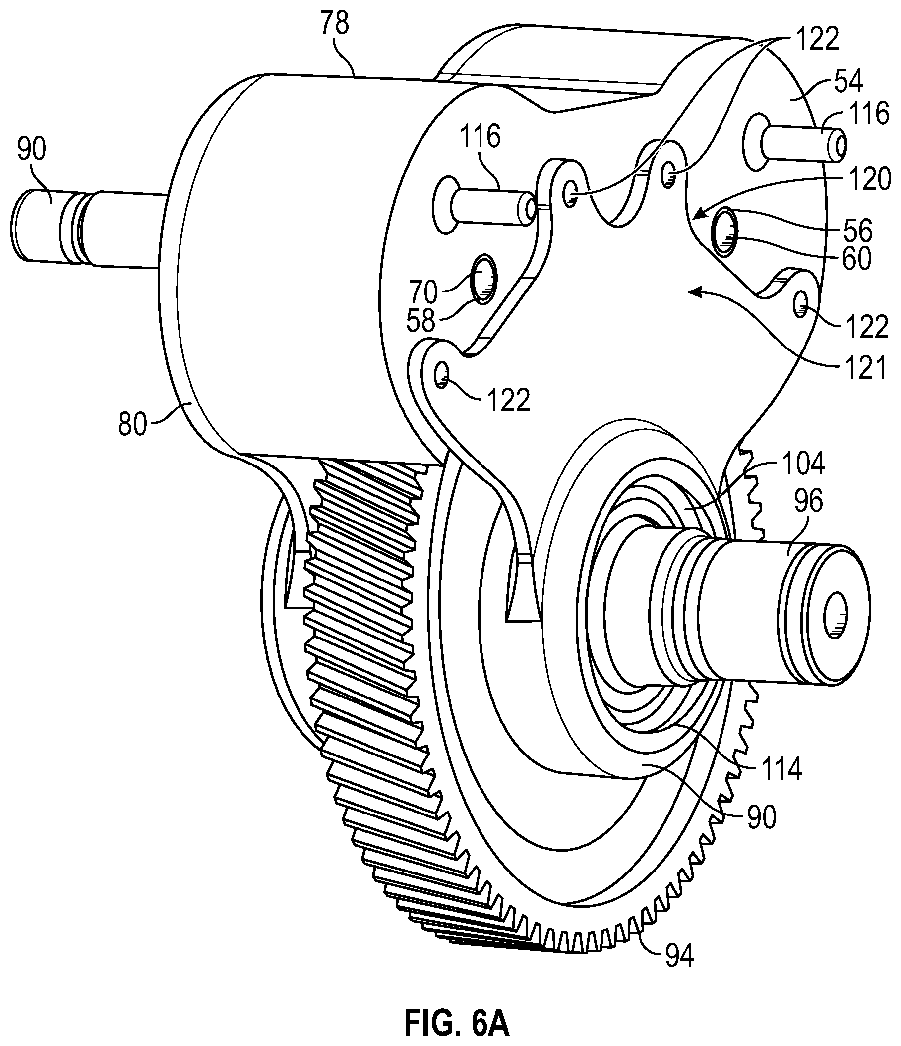 Patent US12320415 Figure 8 – Multi-axis gear piloting carrier for electric drive unit
