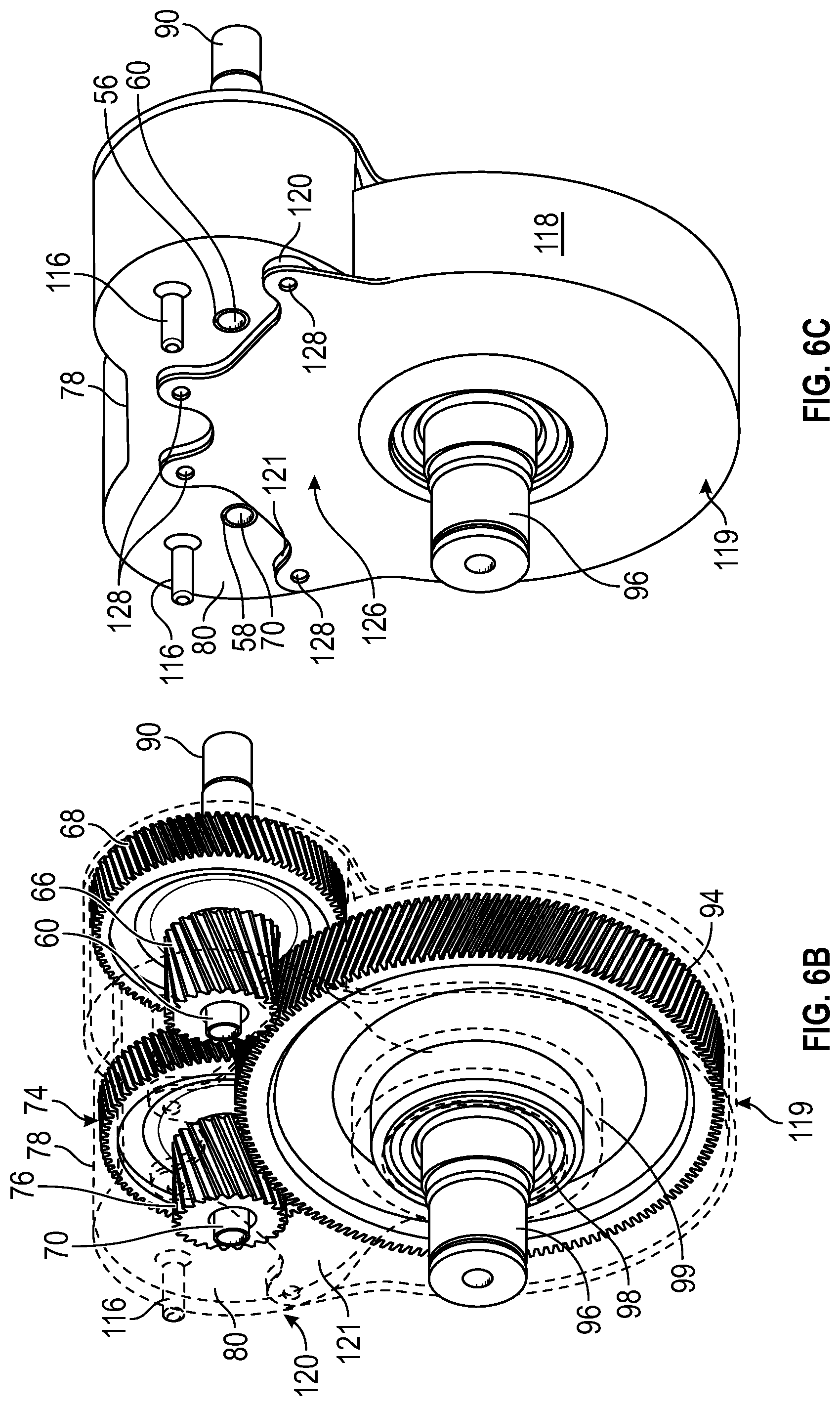 Patent US12320415 Figure 9 – Multi-axis gear piloting carrier for electric drive unit