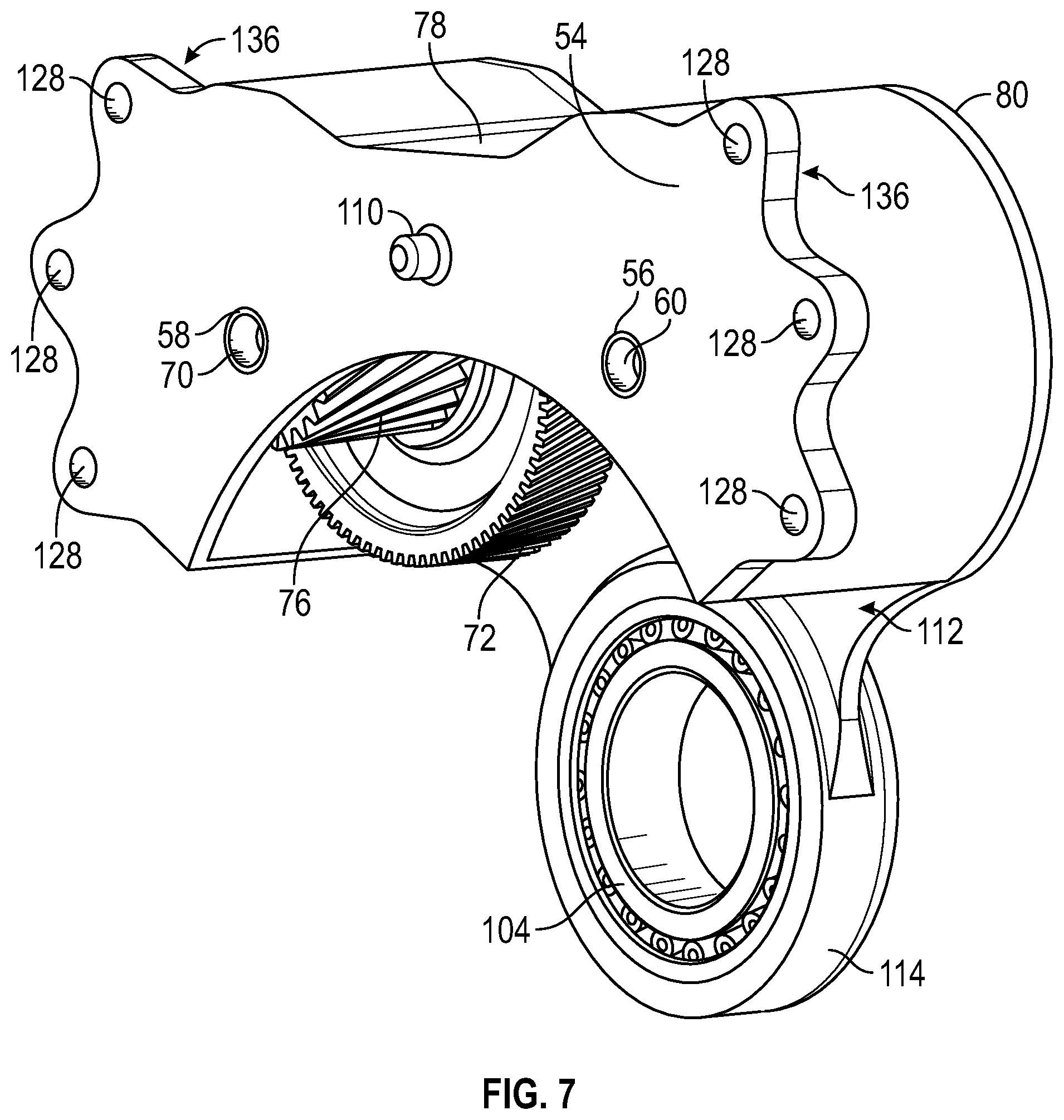 Patent US12320415 Figure 10 – Multi-axis gear piloting carrier for electric drive unit