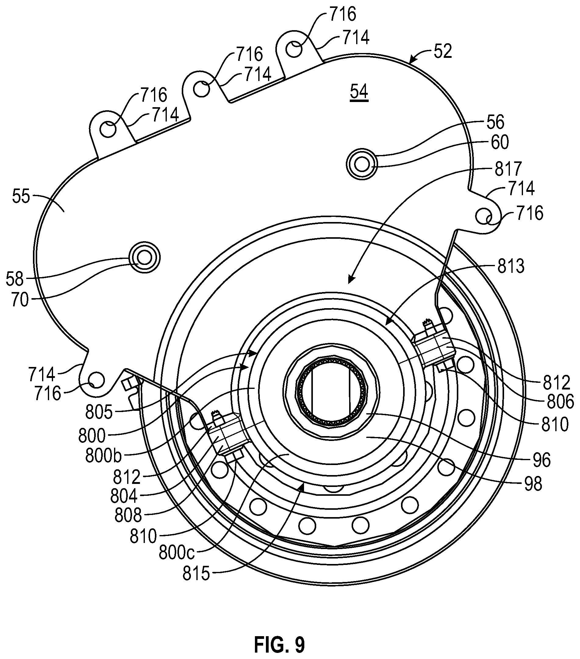 Patent US12320415 Figure 12 – Multi-axis gear piloting carrier for electric drive unit