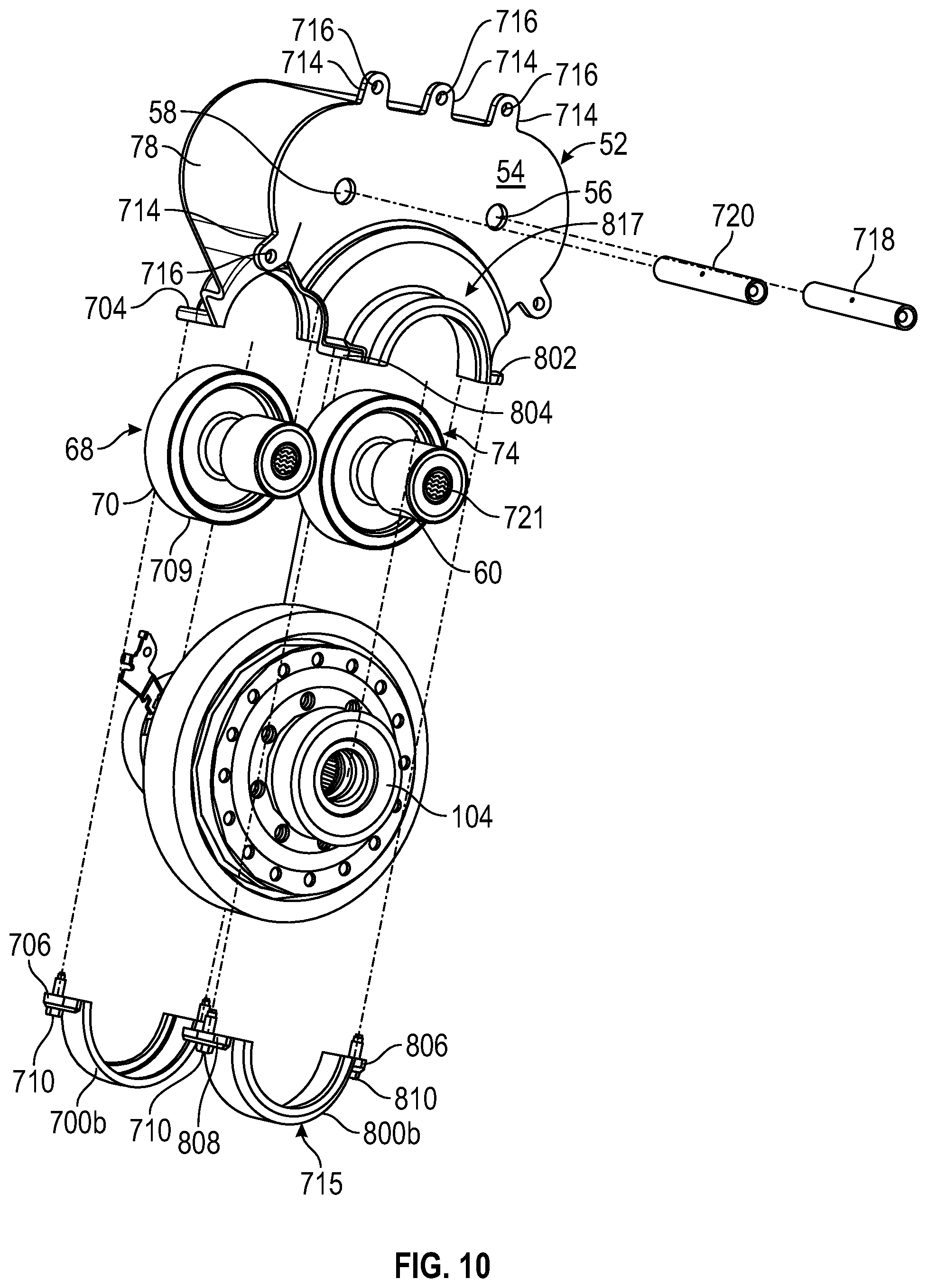 Patent US12320415 Figure 13 – Multi-axis gear piloting carrier for electric drive unit