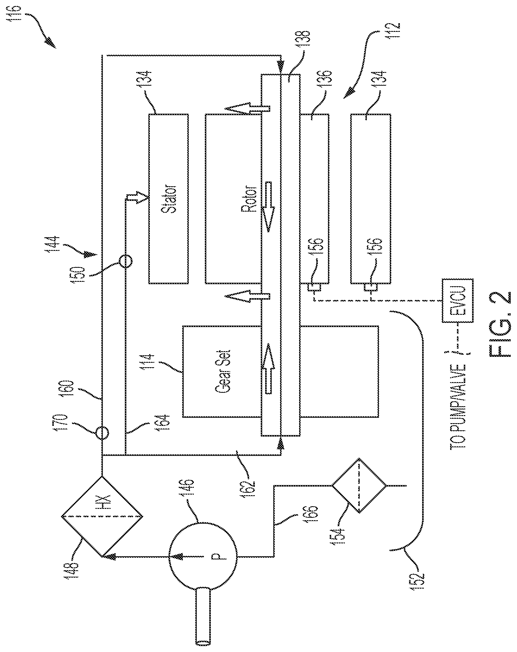 Patent US12320417 Figure 2 – Vehicle electric drive module with thermal management system