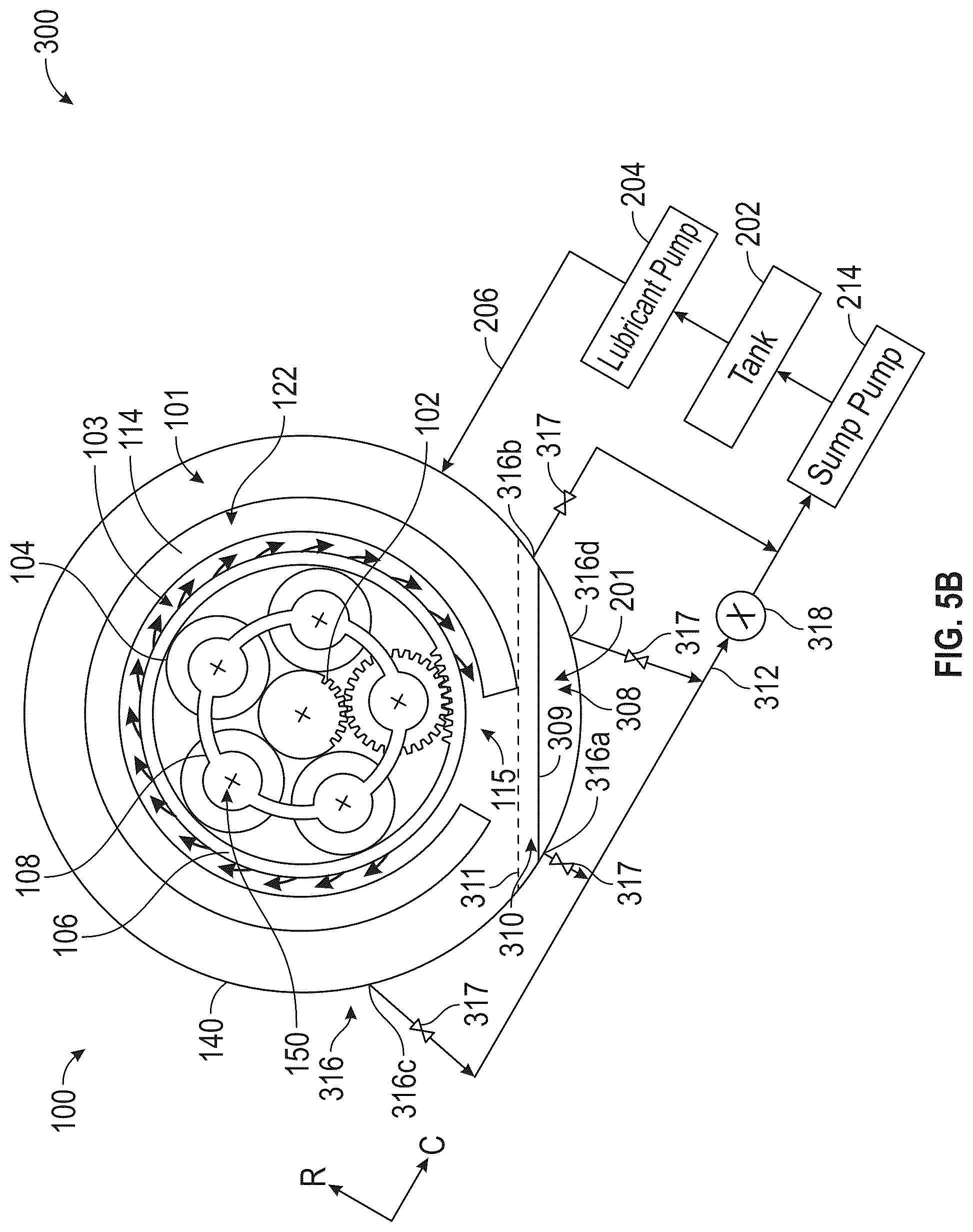 Patent US12320418 Figure 6 – Gearbox assembly with lubricant extraction volume ratio