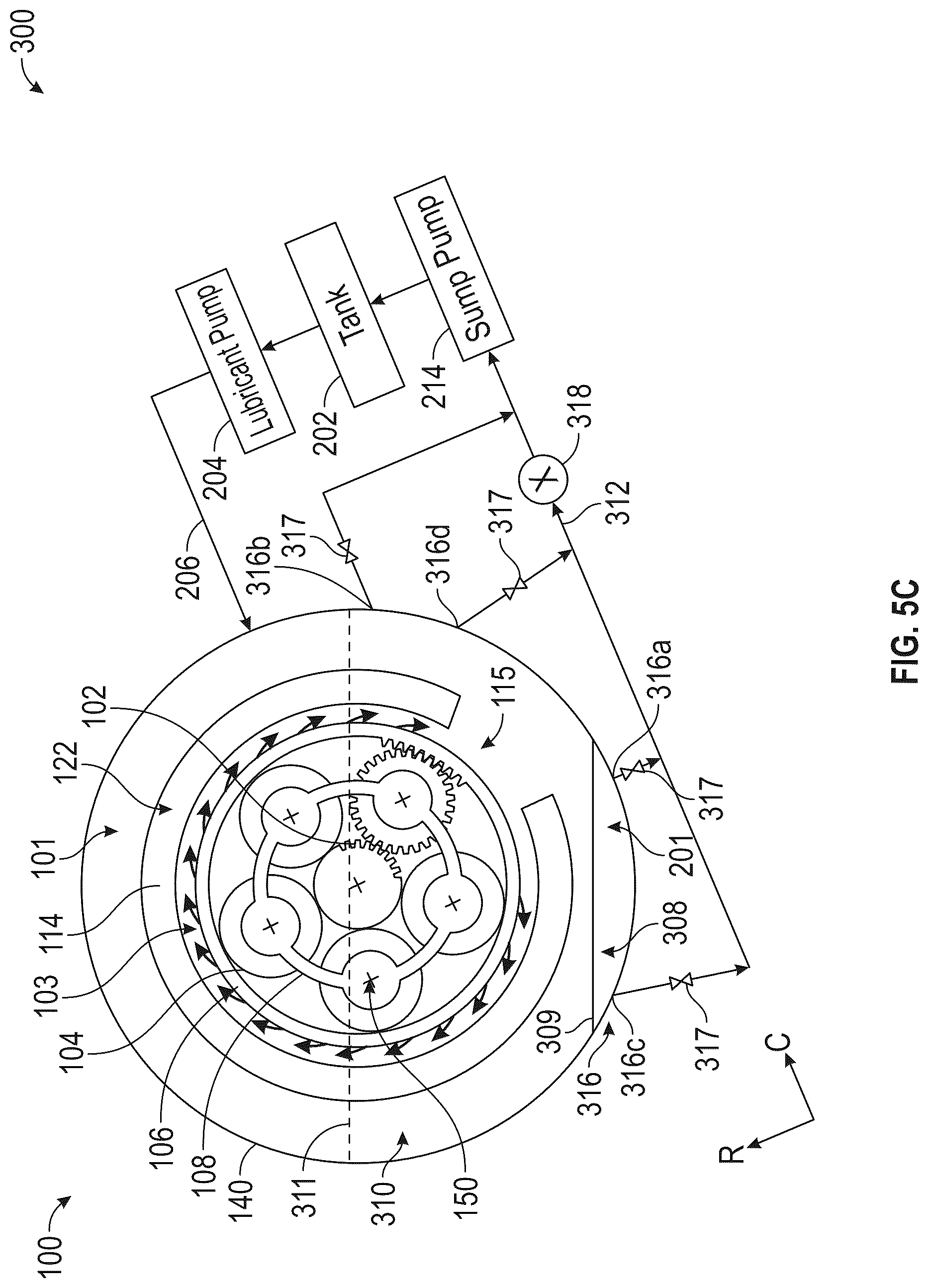 Patent US12320418 Figure 7 – Gearbox assembly with lubricant extraction volume ratio