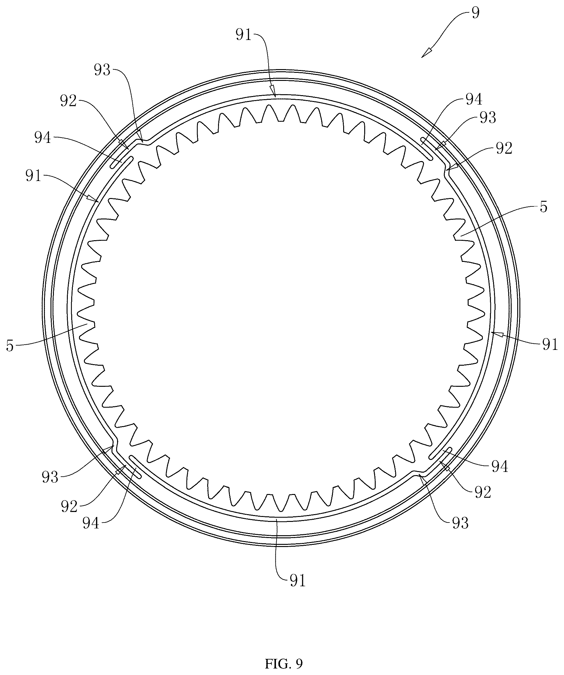 Patent US12320419 Figure 9 – Elastic buffering planet carrier and speed reducer