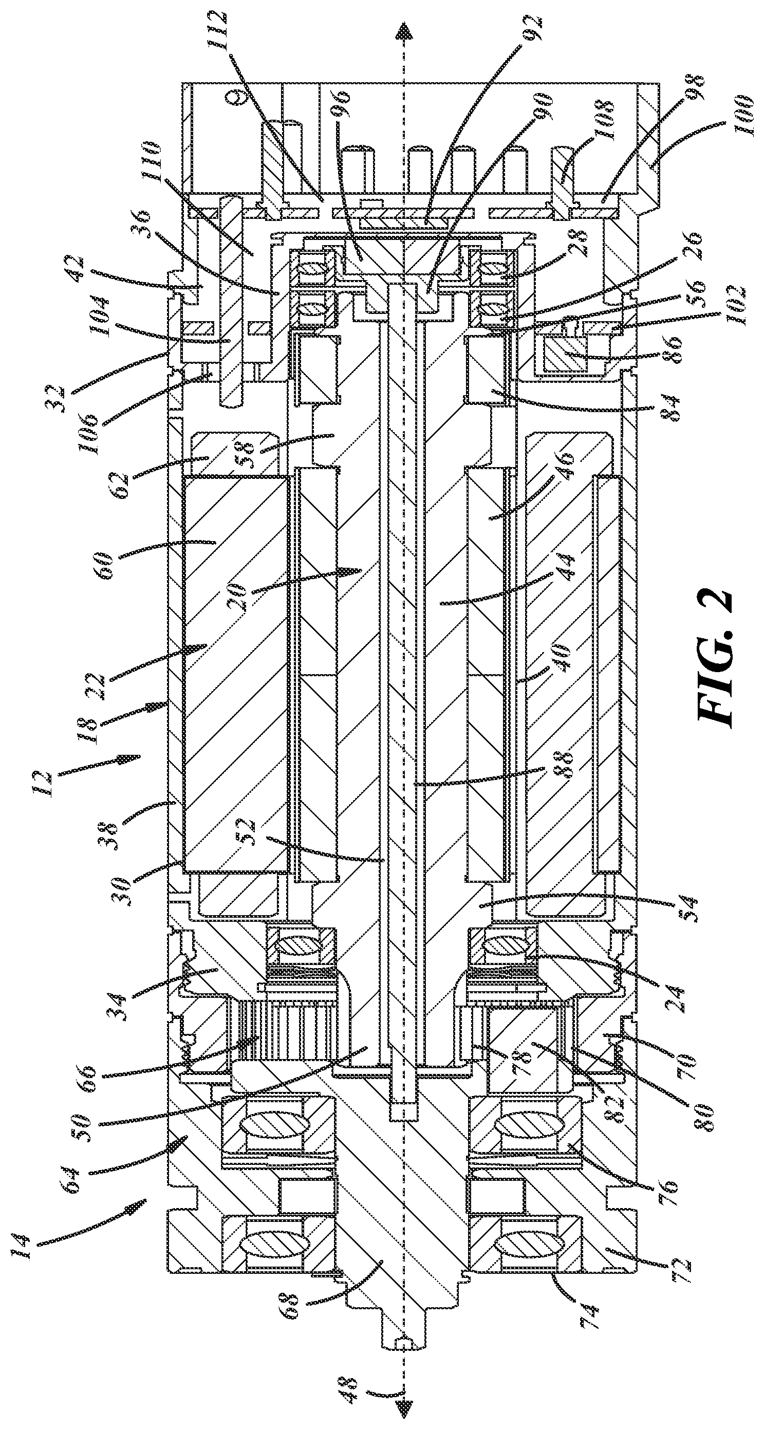 Patent US12320420 Figure 2 – Gear motor with gearhead output shaft position feedback system