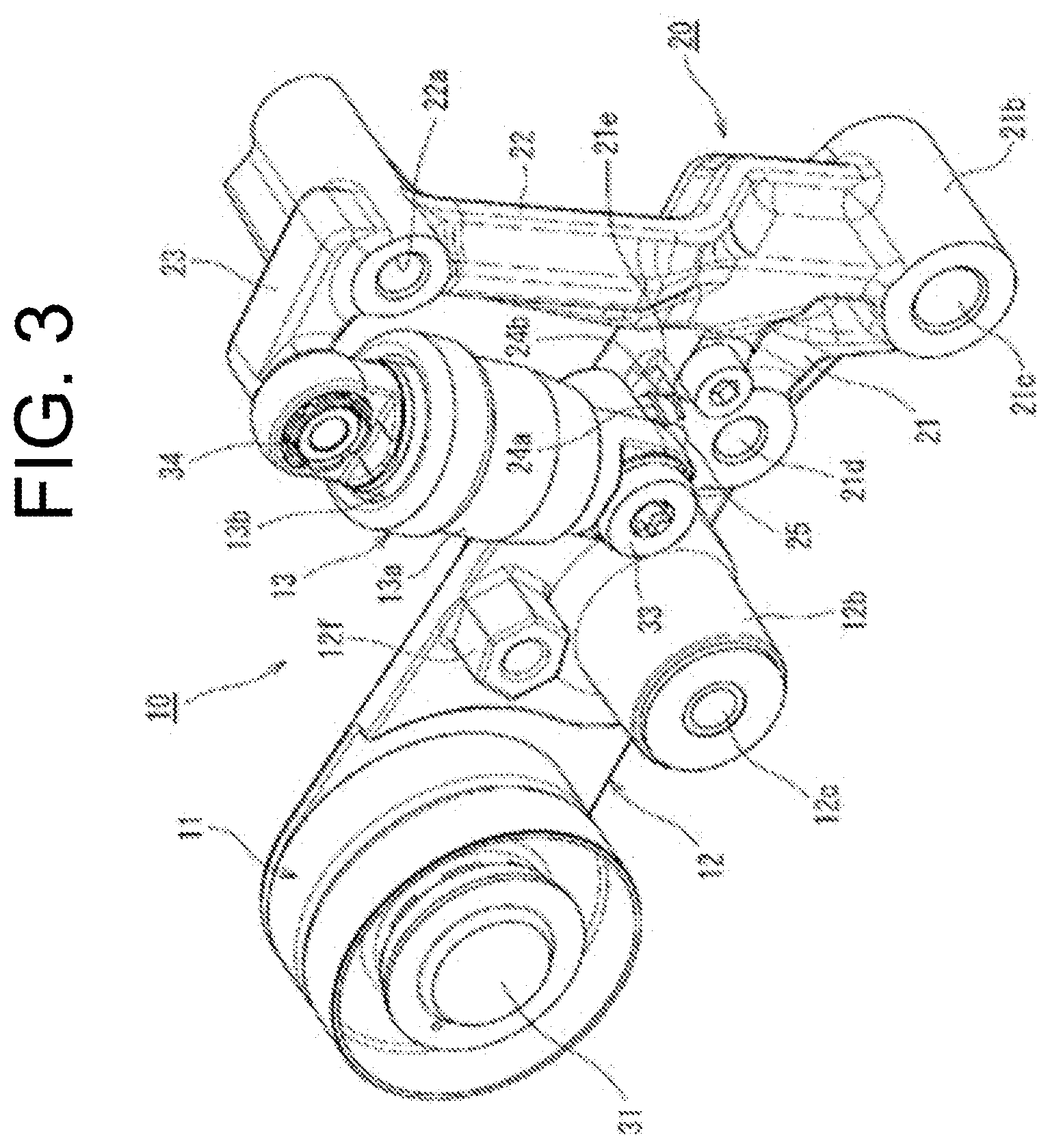 Patent US12320423 Figure 3 – Attachment structure of auto tensioner