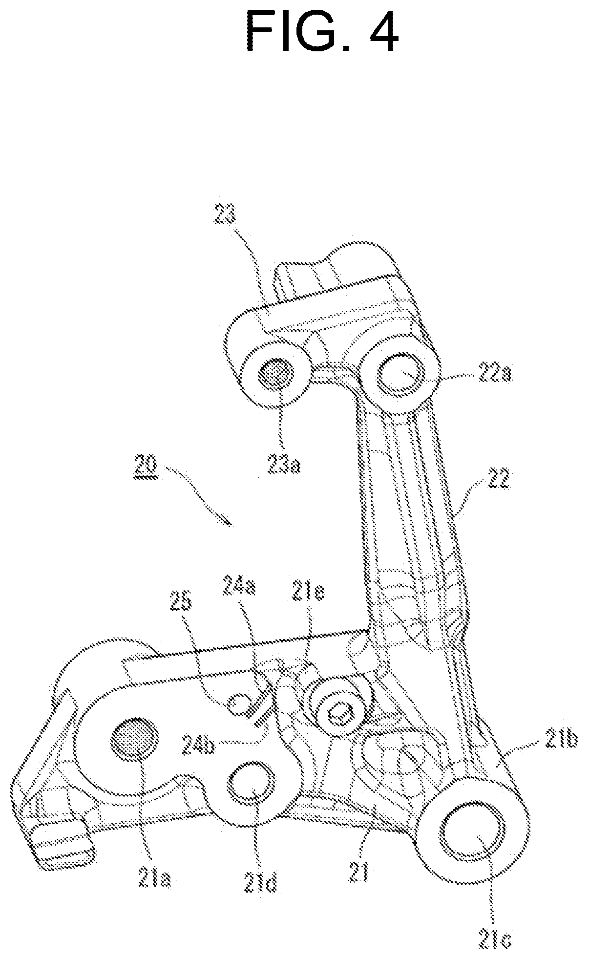 Patent US12320423 Figure 4 – Attachment structure of auto tensioner