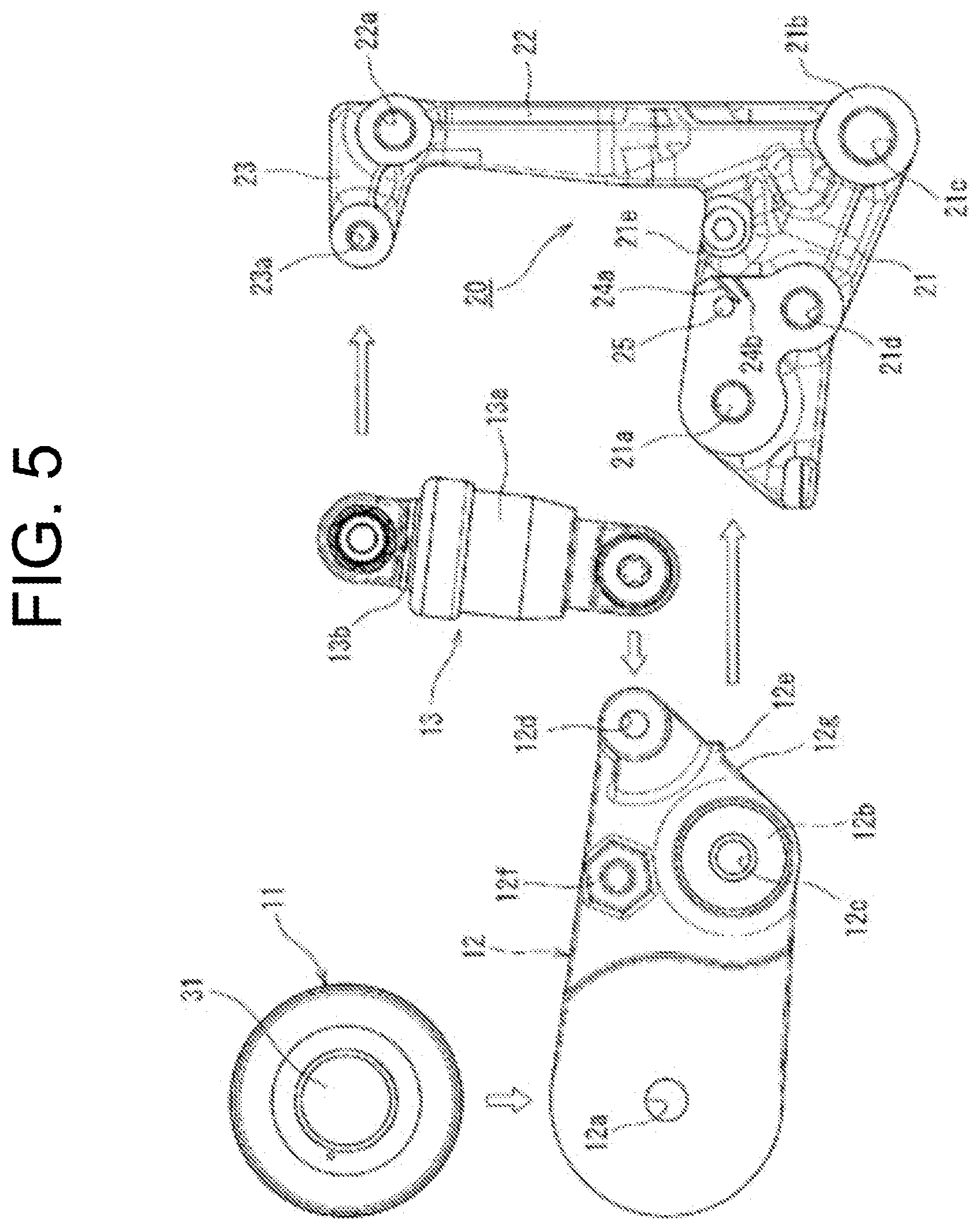 Patent US12320423 Figure 5 – Attachment structure of auto tensioner