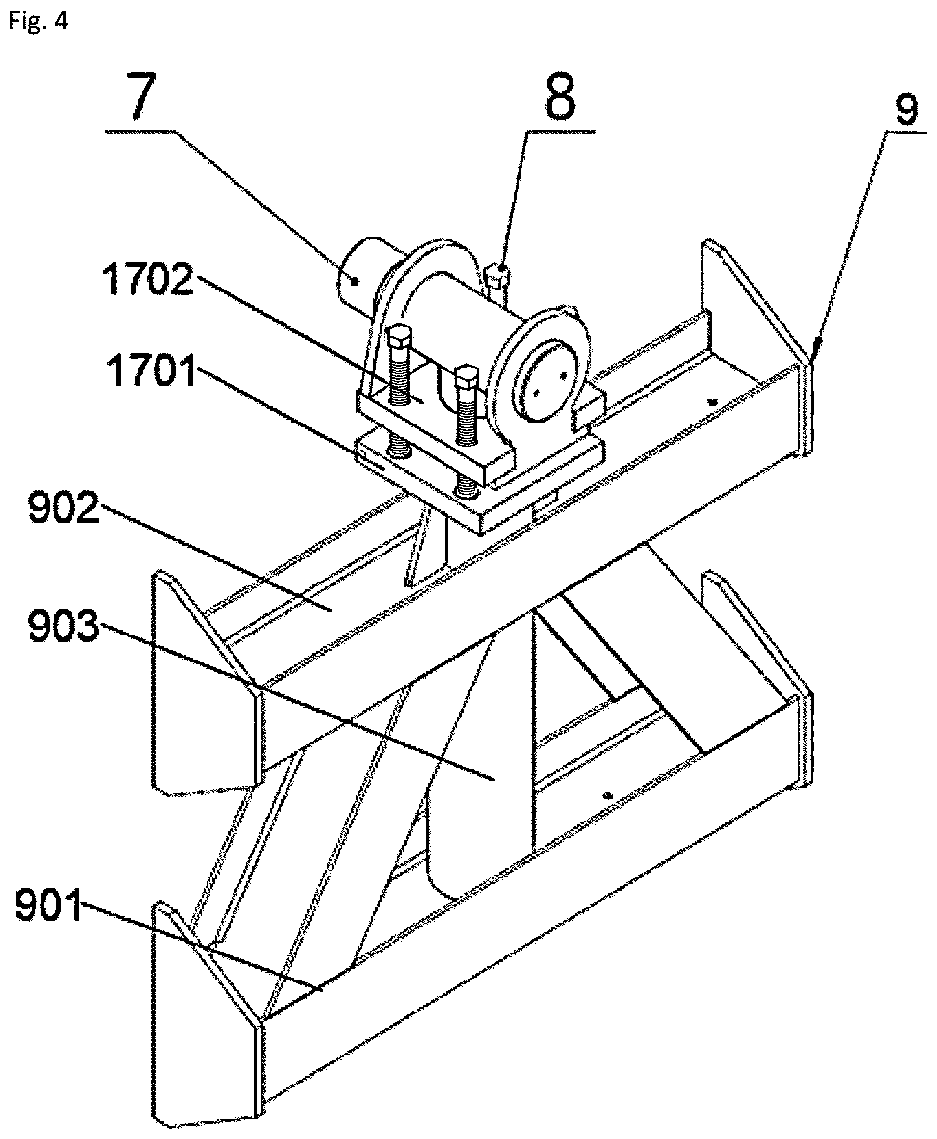 Patent US12320424 Figure 4 – Lifting mechanism for belt type pumping unit