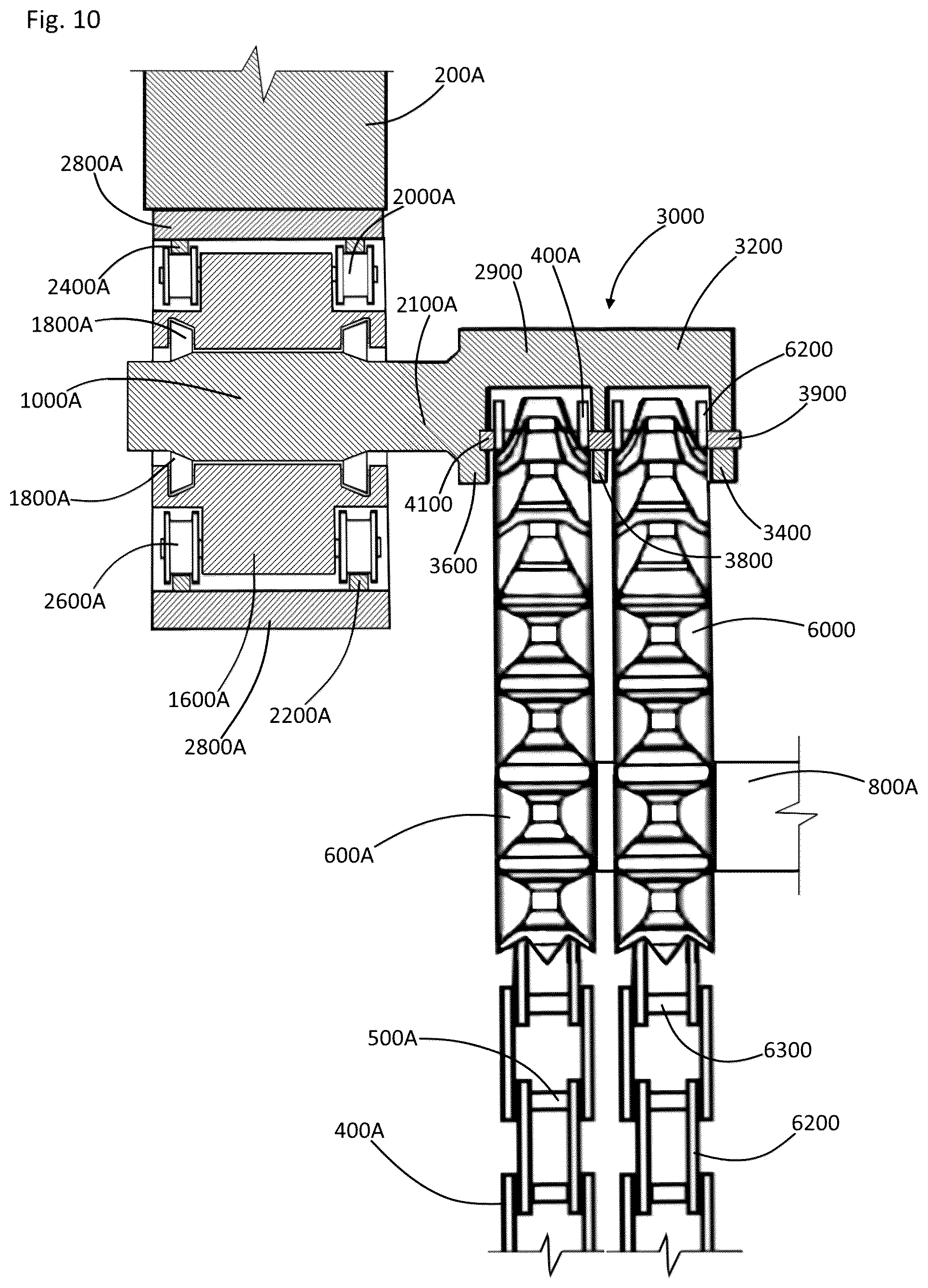 Patent US12320424 Figure 10 – Lifting mechanism for belt type pumping unit