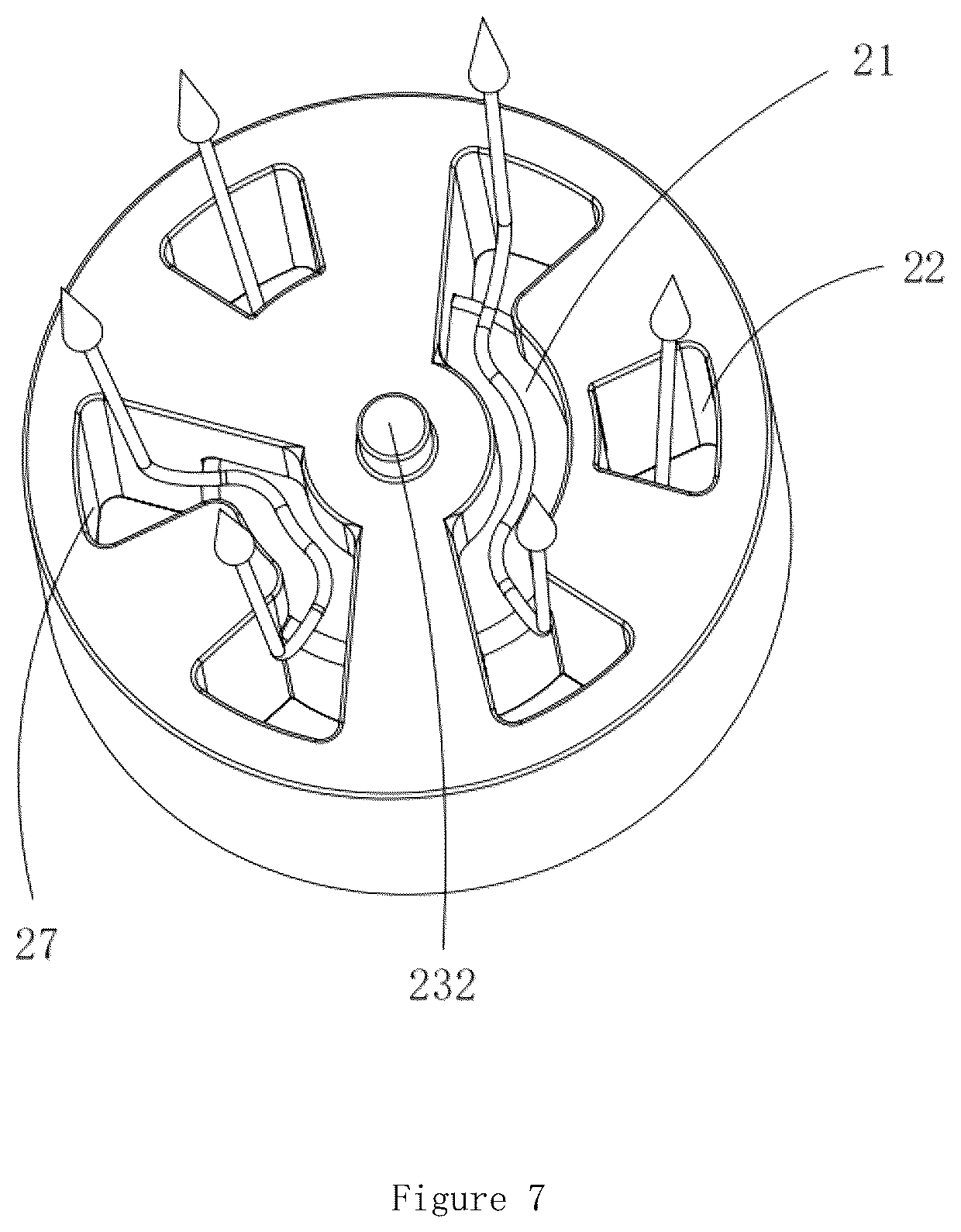 Patent US12320432 Figure 6 – Multi-port valve, and thermal management system provided with same and application thereof