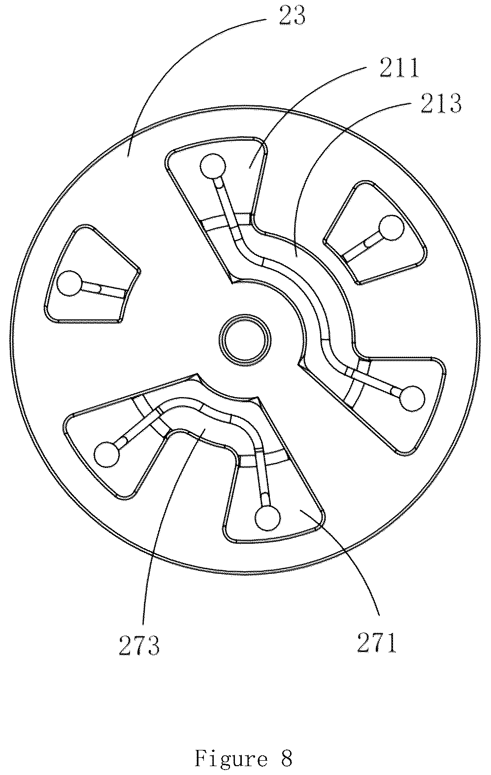 Patent US12320432 Figure 7 – Multi-port valve, and thermal management system provided with same and application thereof