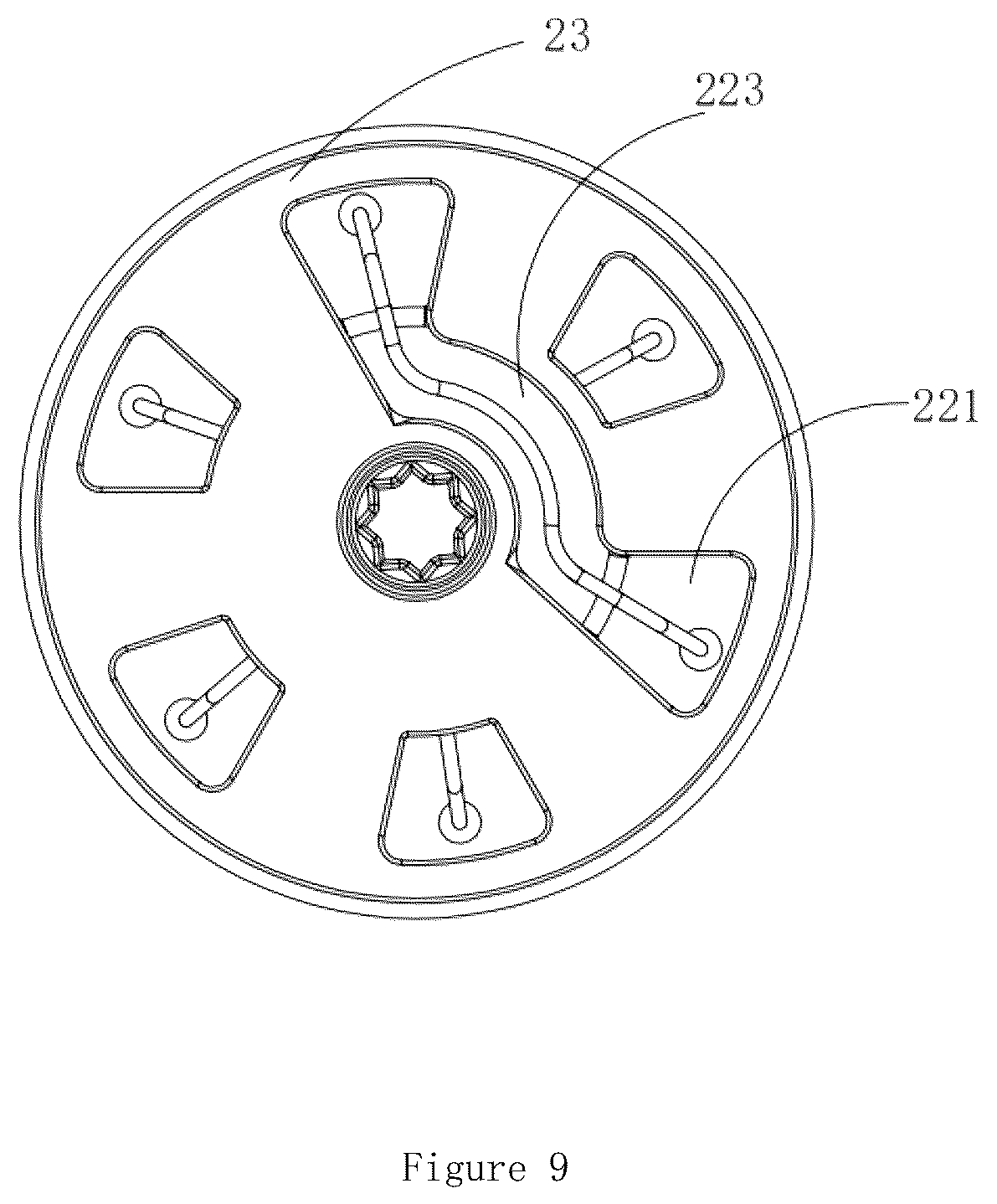 Patent US12320432 Figure 8 – Multi-port valve, and thermal management system provided with same and application thereof