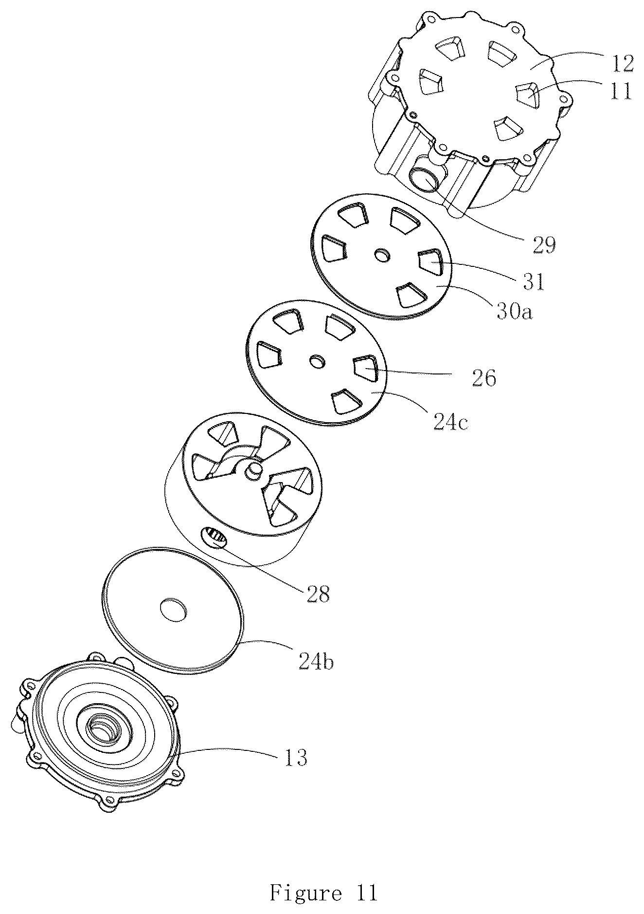 Patent US12320432 Figure 10 – Multi-port valve, and thermal management system provided with same and application thereof