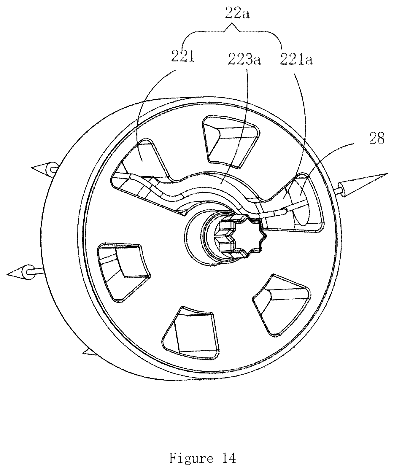 Patent US12320432 Figure 13 – Multi-port valve, and thermal management system provided with same and application thereof