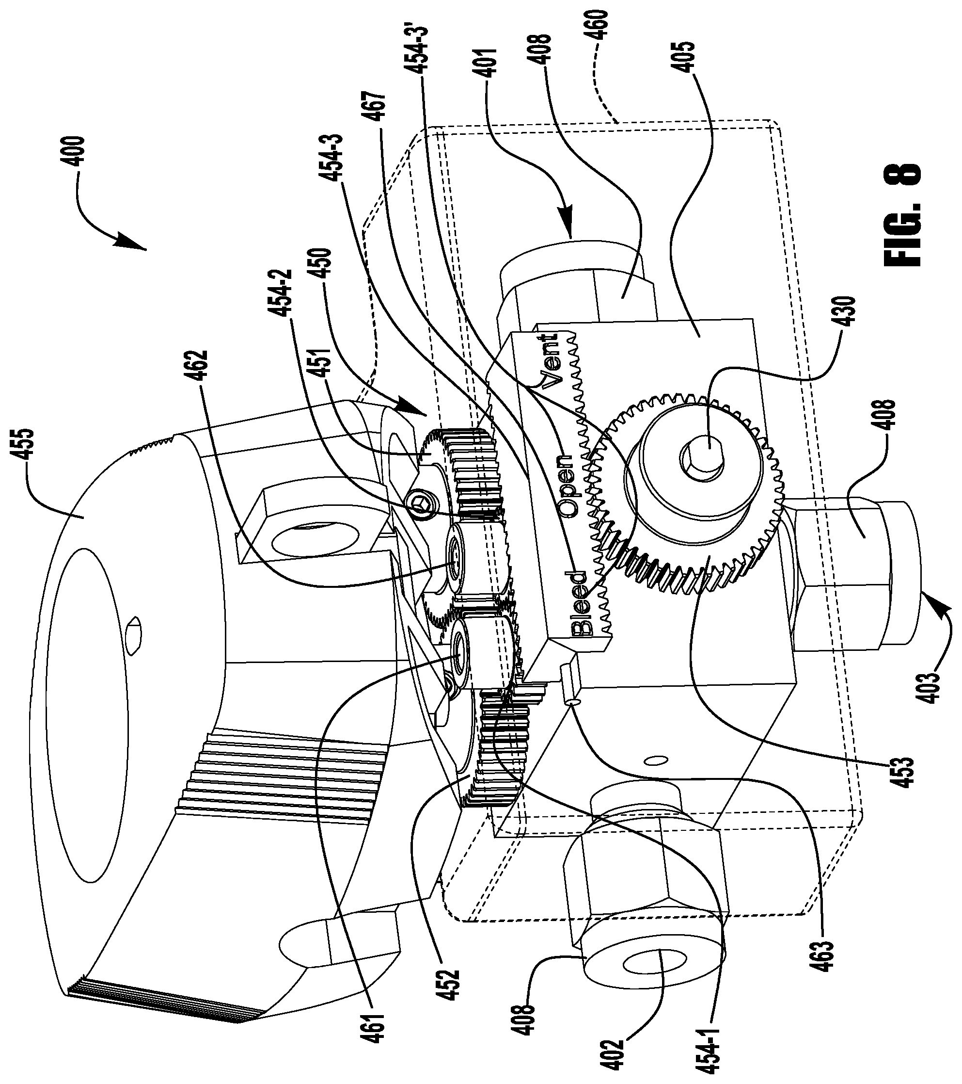 Patent US12320433 Figure 15 – Actuator arrangement for multi-valve assembly