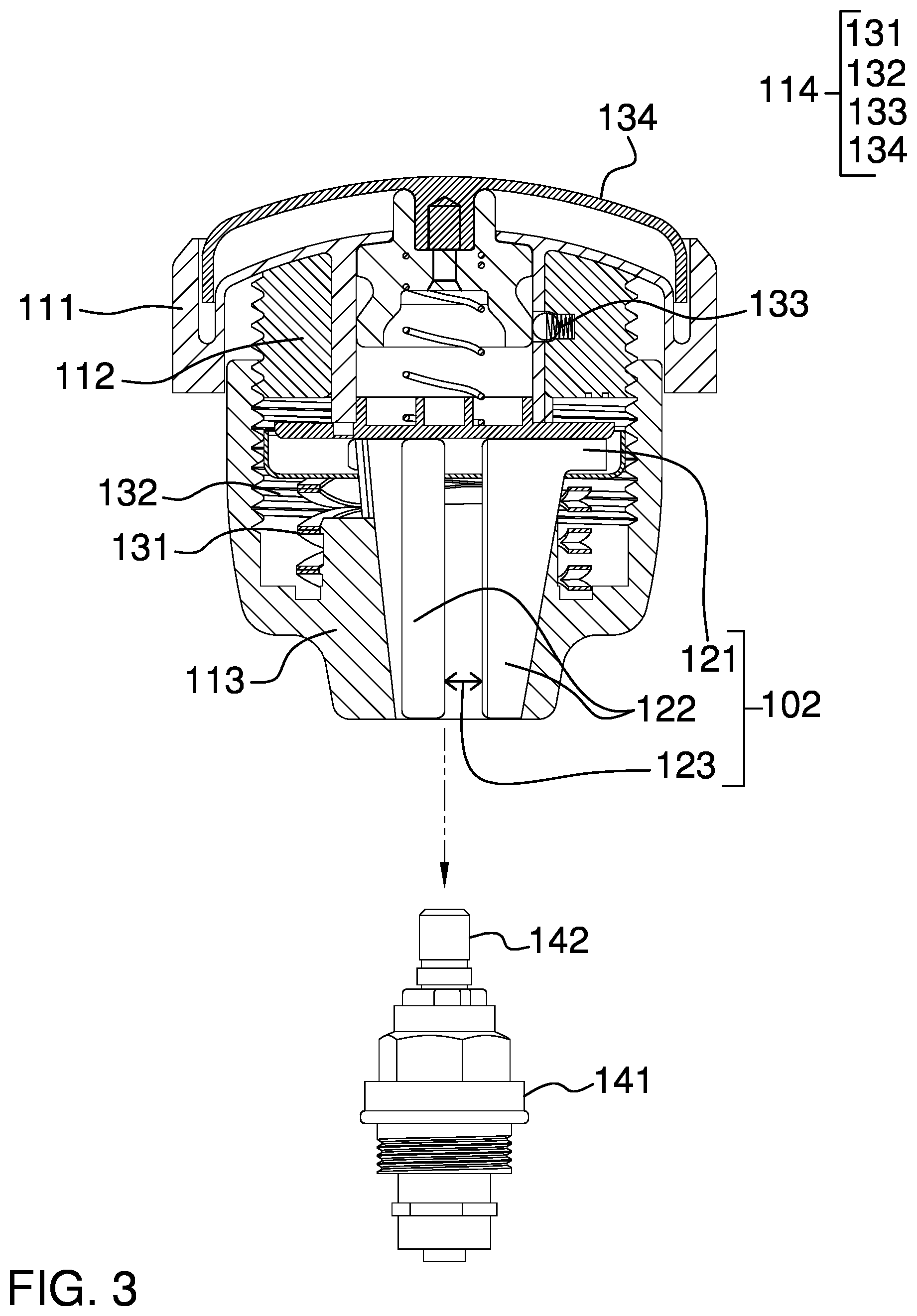 Patent US12320443 Figure 3 – Adjustable handle device for use with a valve stem