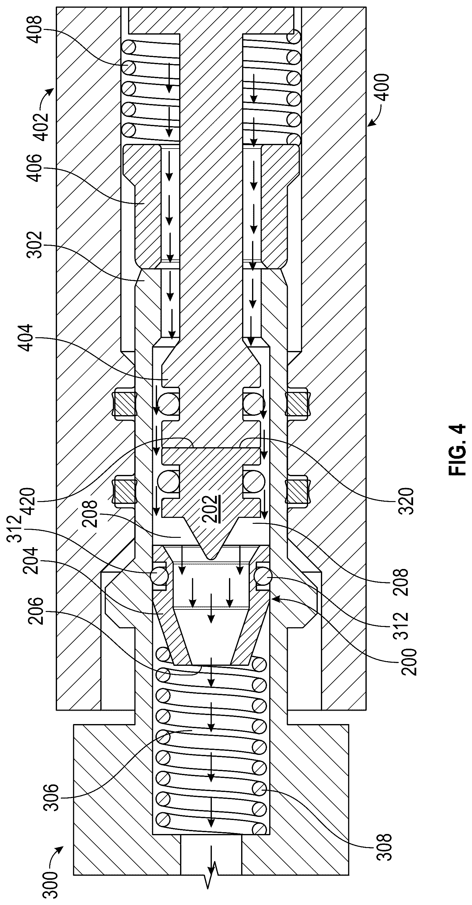 Patent US12320446 Figure 4 – Pressure regulator valve assembly for quick disconnect fittings