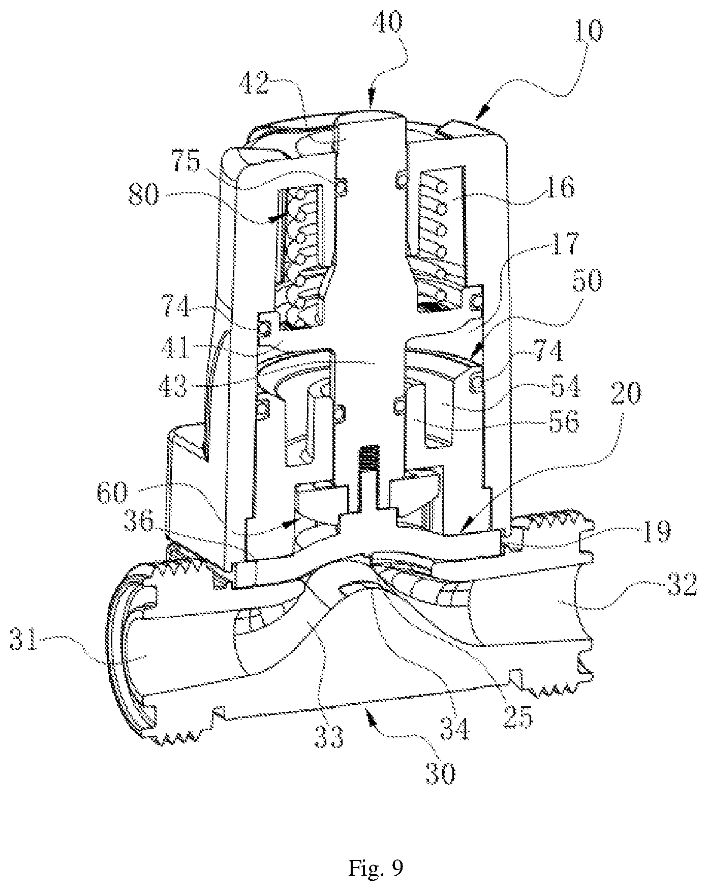 Patent US12320447 Figure 9 – Corrosion-resistant diaphragm valve and assembling method thereof