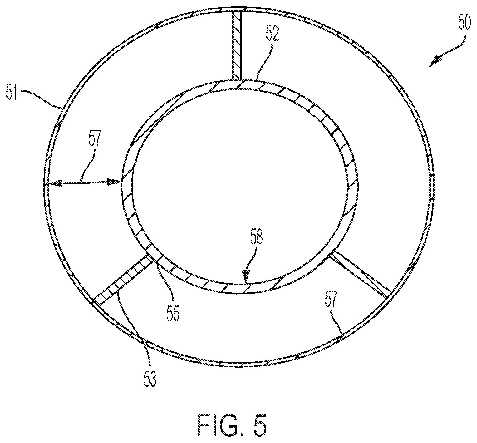 Patent US12320449 Figure 5 – Multilayer composite pipe and pipe assemblies including reflective insulation