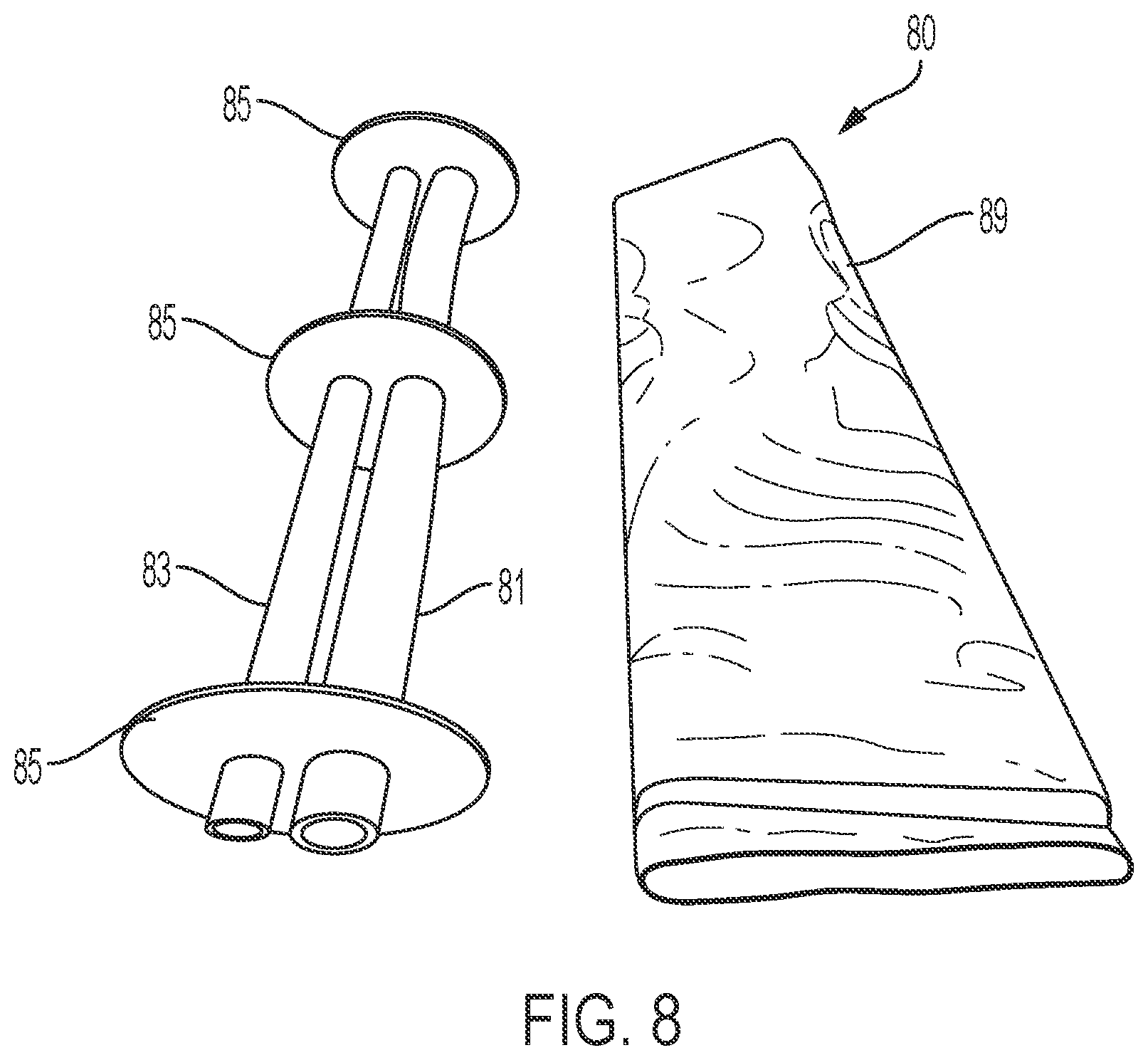 Patent US12320449 Figure 8 – Multilayer composite pipe and pipe assemblies including reflective insulation