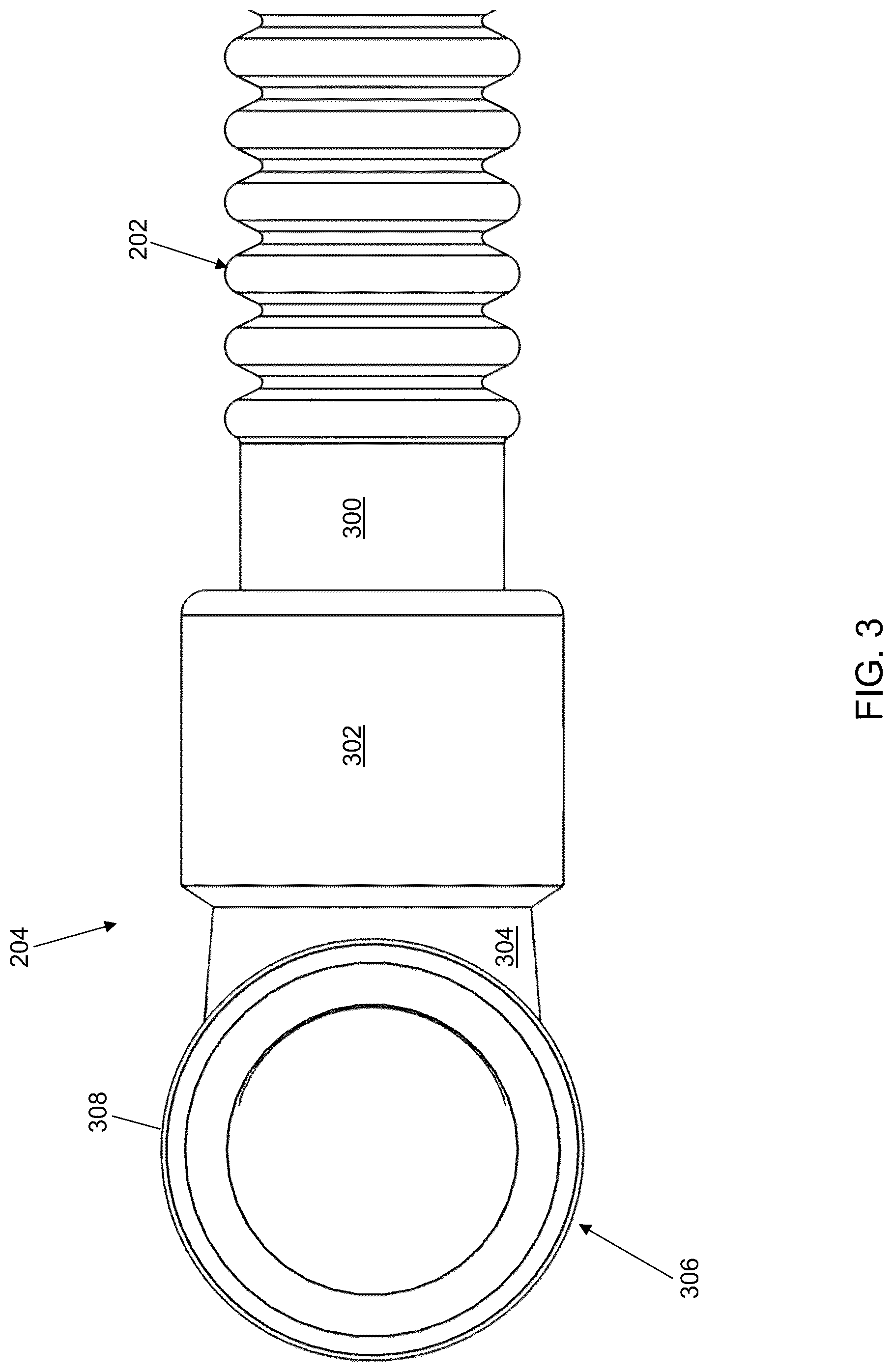 Patent US12320455 Figure 3 – Hose with connector at intervals