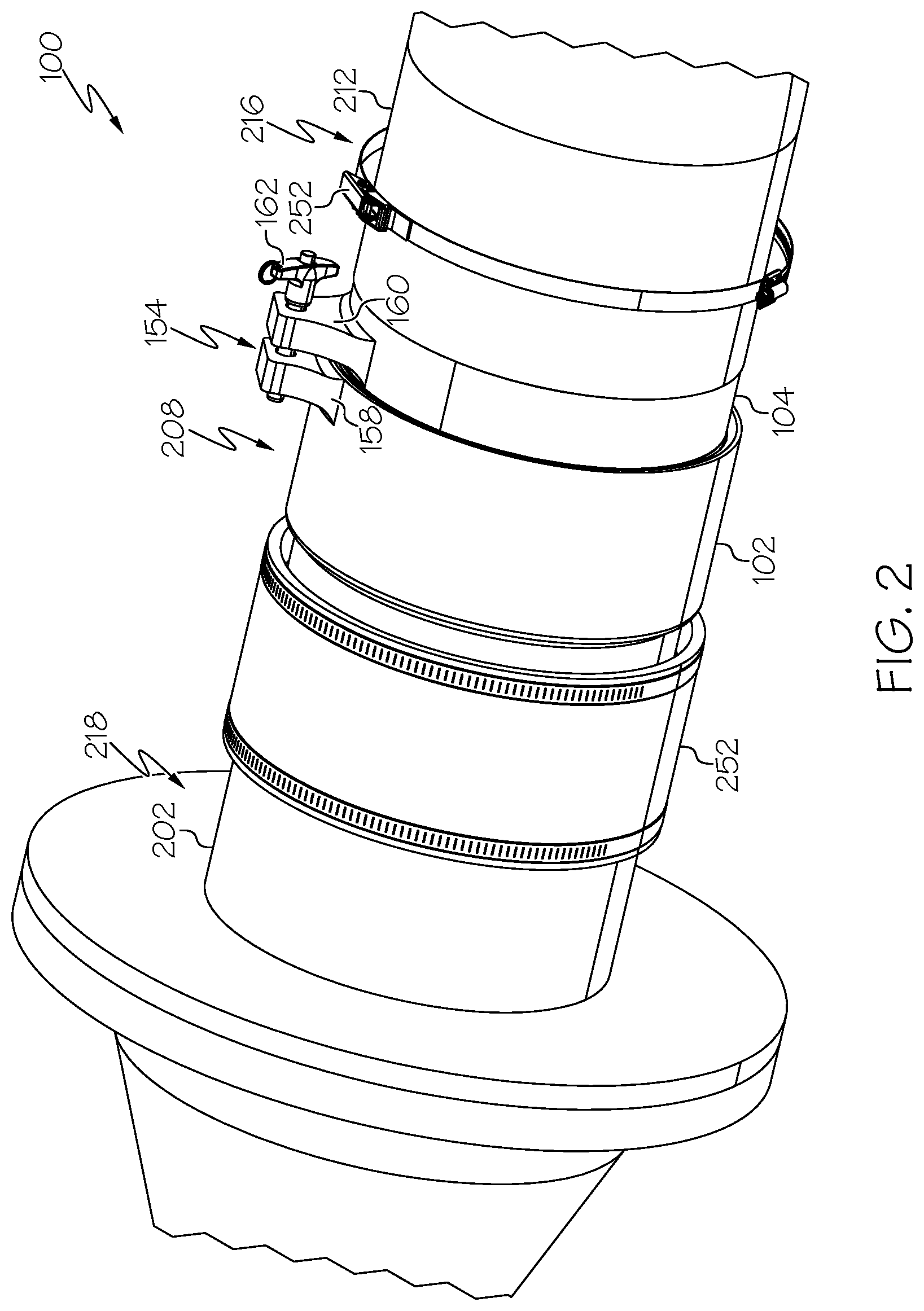 Patent US12320457 Figure 2 – Systems and methods for conveying gas and twist-lock connectors for the same