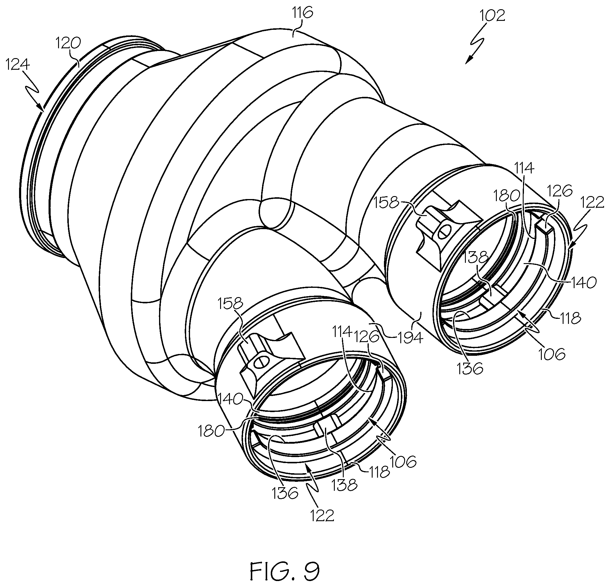 Patent US12320457 Figure 9 – Systems and methods for conveying gas and twist-lock connectors for the same
