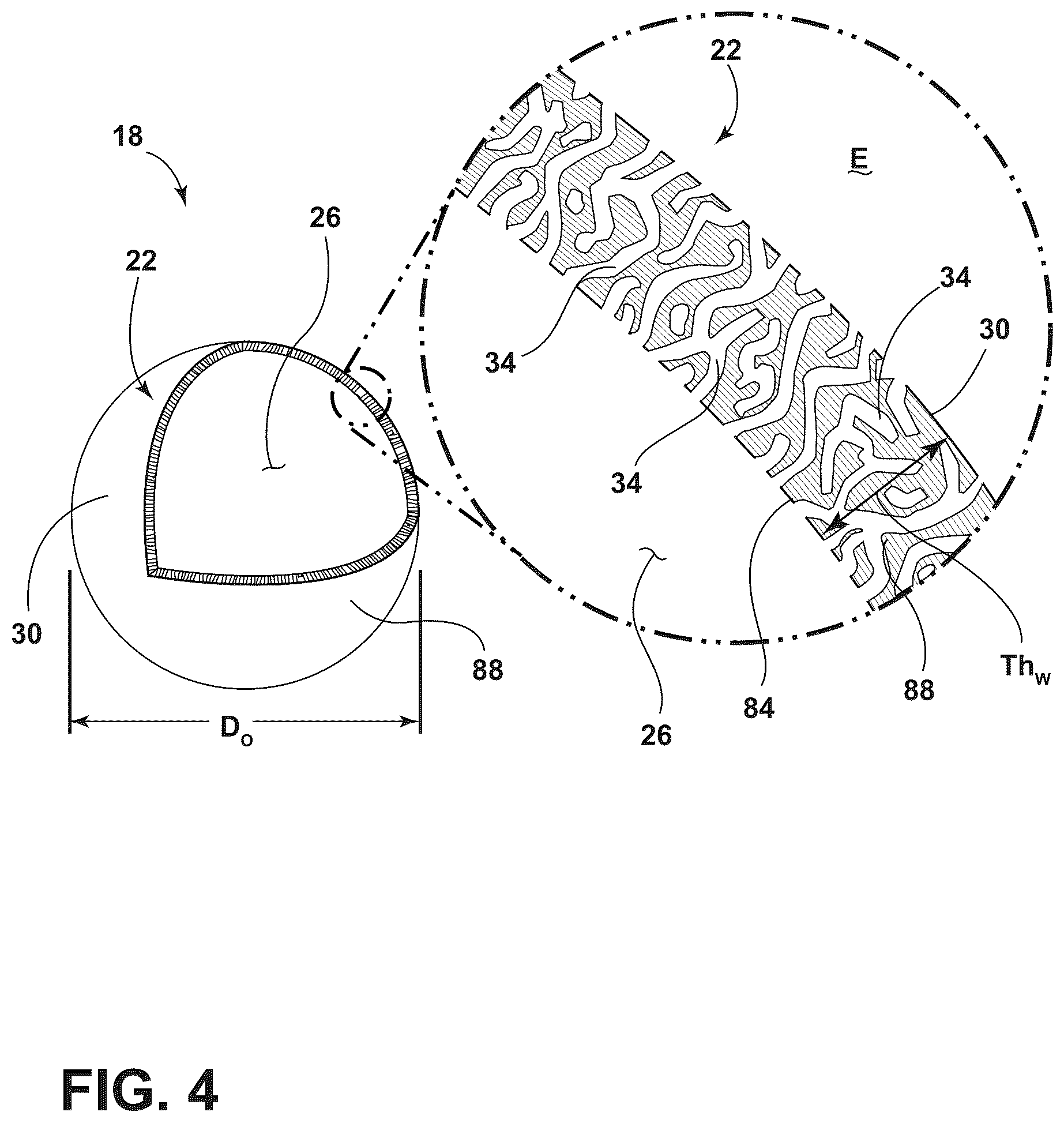Patent US12320462 Figure 4 – Core material for vacuum insulation structures including porous walled hollow glass microspheres