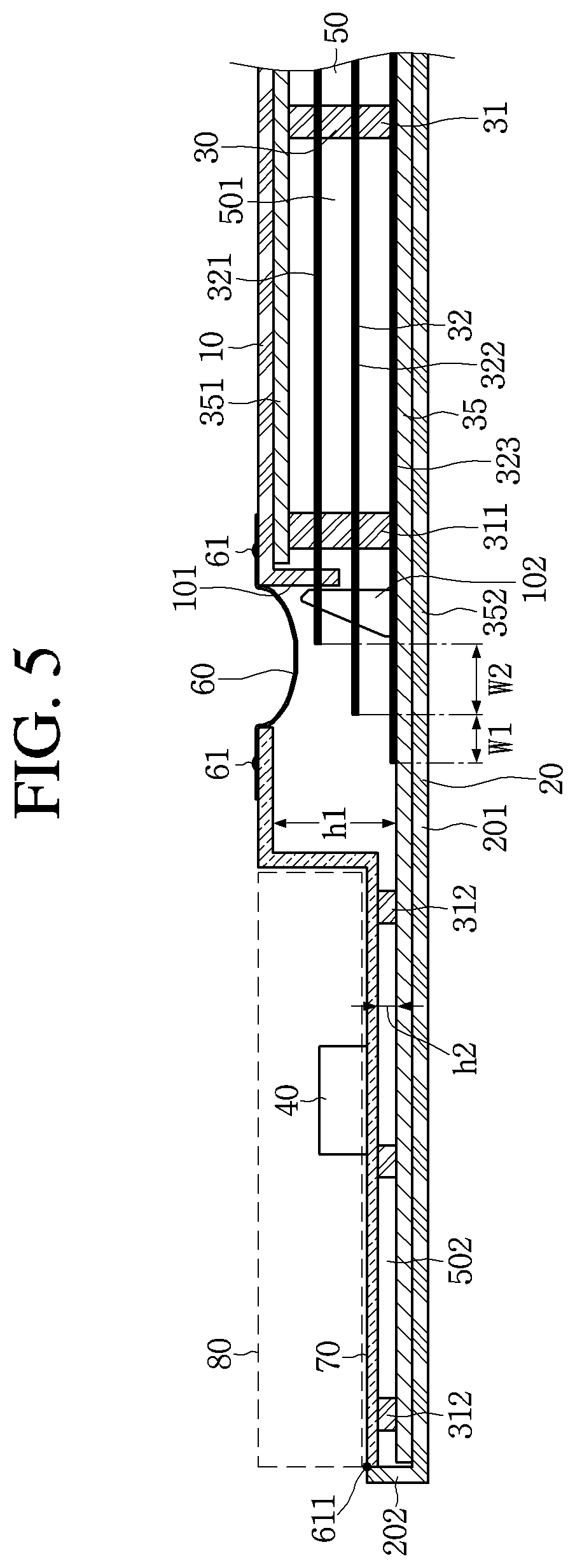 Patent US12320464 Figure 5 – Vacuum adiabatic body and refrigerator
