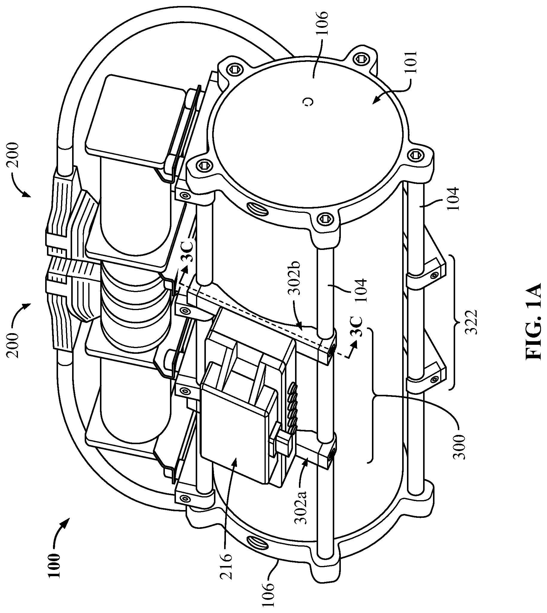 Patent US12320470 Figure 1 – Mounting bracket for an air tank system