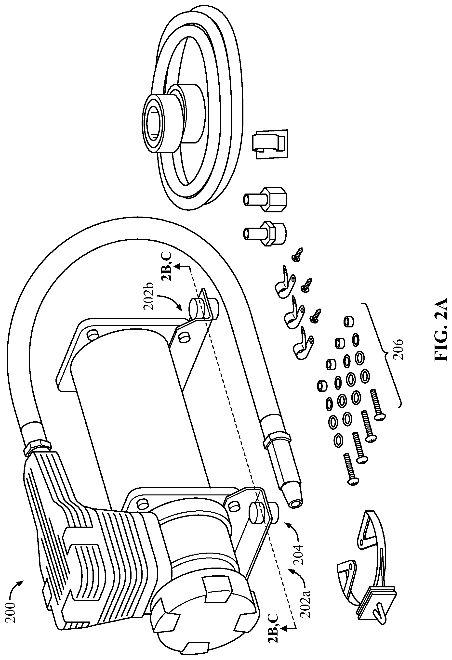 Patent US12320470 Figure 3 – Mounting bracket for an air tank system