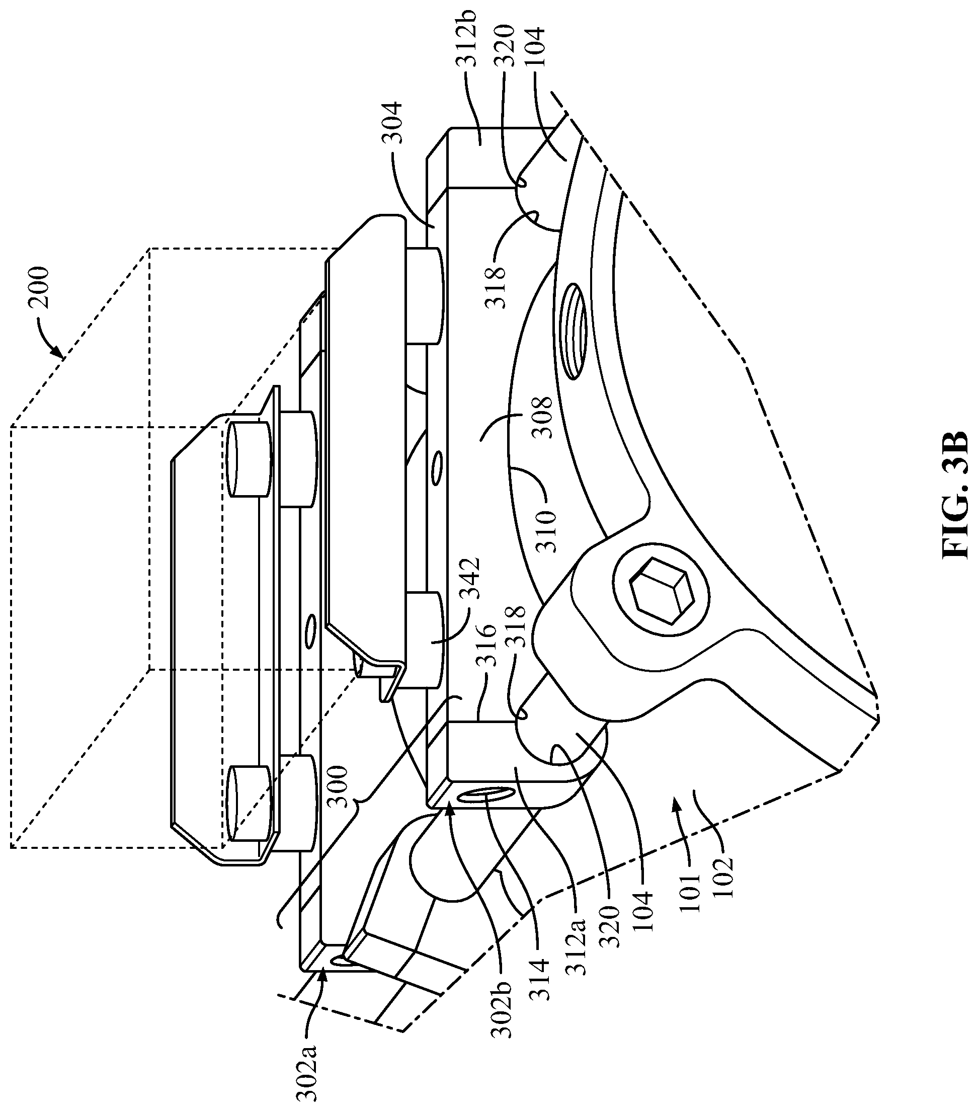 Patent US12320470 Figure 8 – Mounting bracket for an air tank system