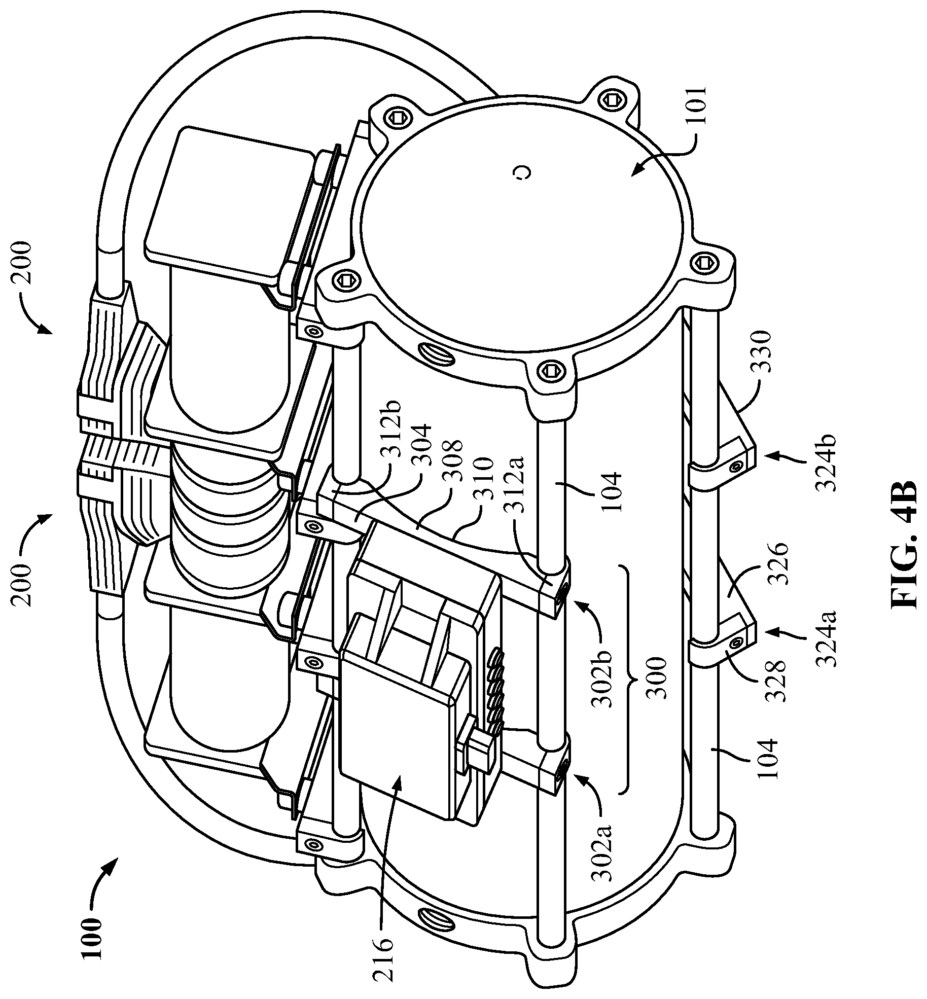 Patent US12320470 Figure 15 – Mounting bracket for an air tank system